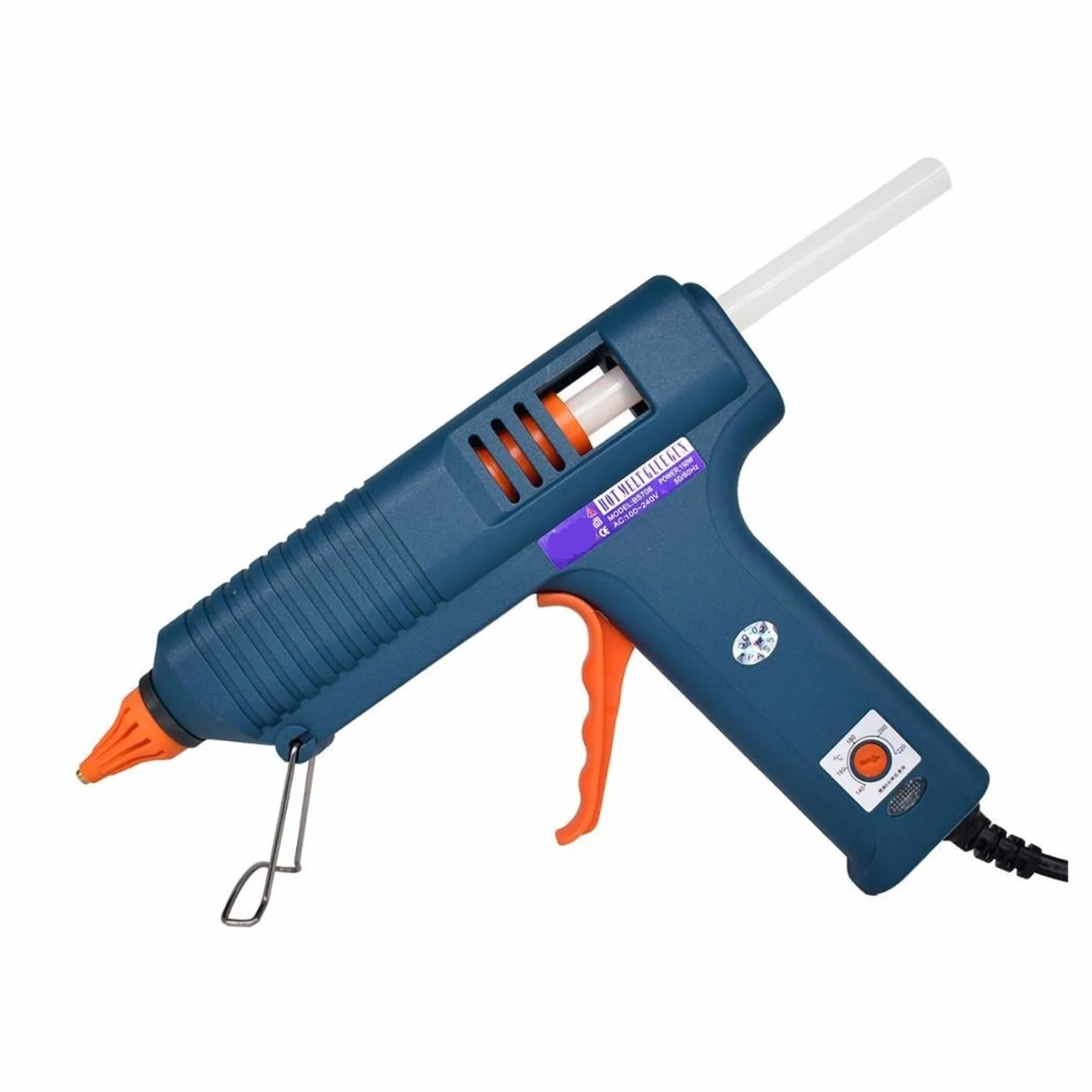 Pistolet Do Klejenia Na Gorąco 150W Z Regulacją Temperatury Do Domu DIY Produkcja Przemysłowa Użyj 11mm Kleje W Sztyfcie Czysta Miedziana Dysza(SET-7)