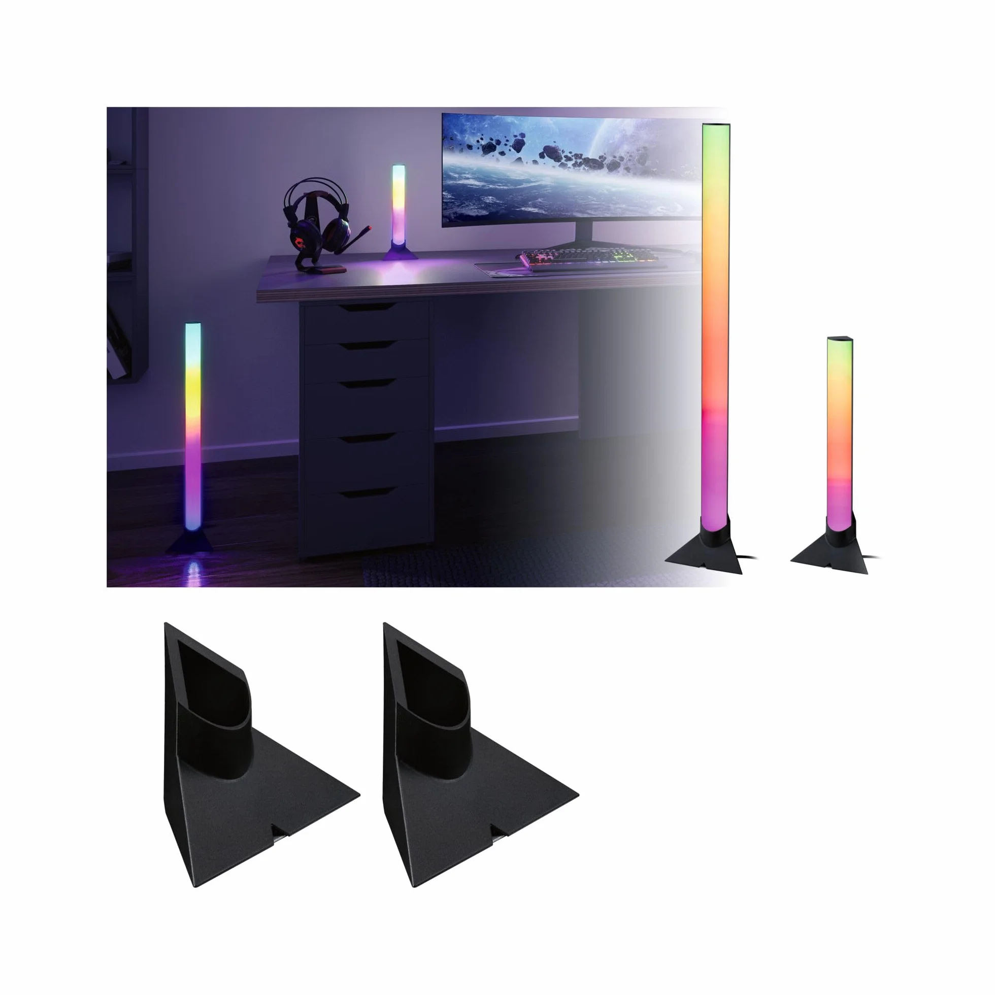 Paulmann 78874 akcesoria EntertainLED Lightbar podstawa 132 x 67 mm czarne aluminium, tworzywo sztuczne