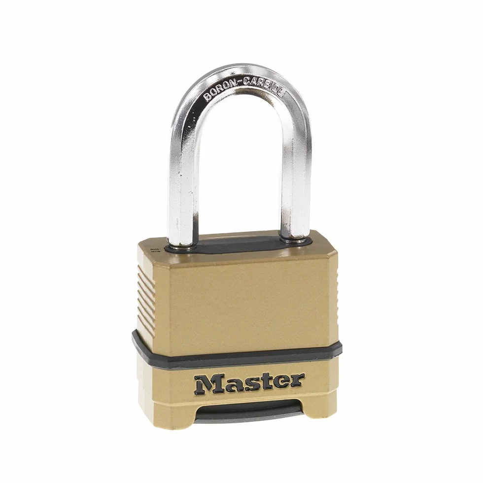 Master Lock M175XDLF Solidny zamek szyfrowy na zewnątrz mosiężne wykończenie szekla 3,8 cm