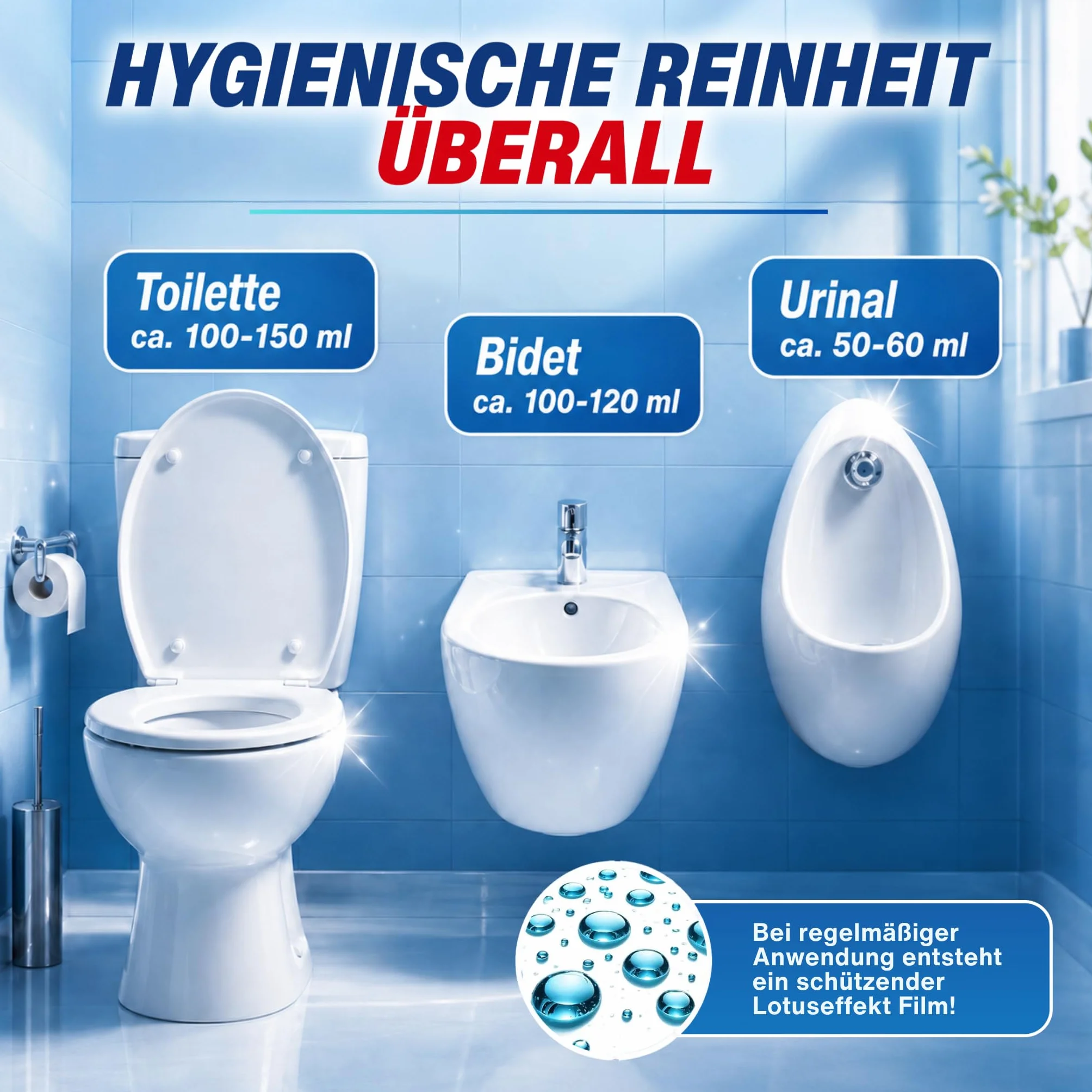 Myjka do WC w proszku – bardzo mocna pianka do WC zapewnia gruntowną czystość – mocny środek do czyszczenia WC przeciwko kamieniu i kamieniom moczowym – samoczyszcząca forma proszku, 5