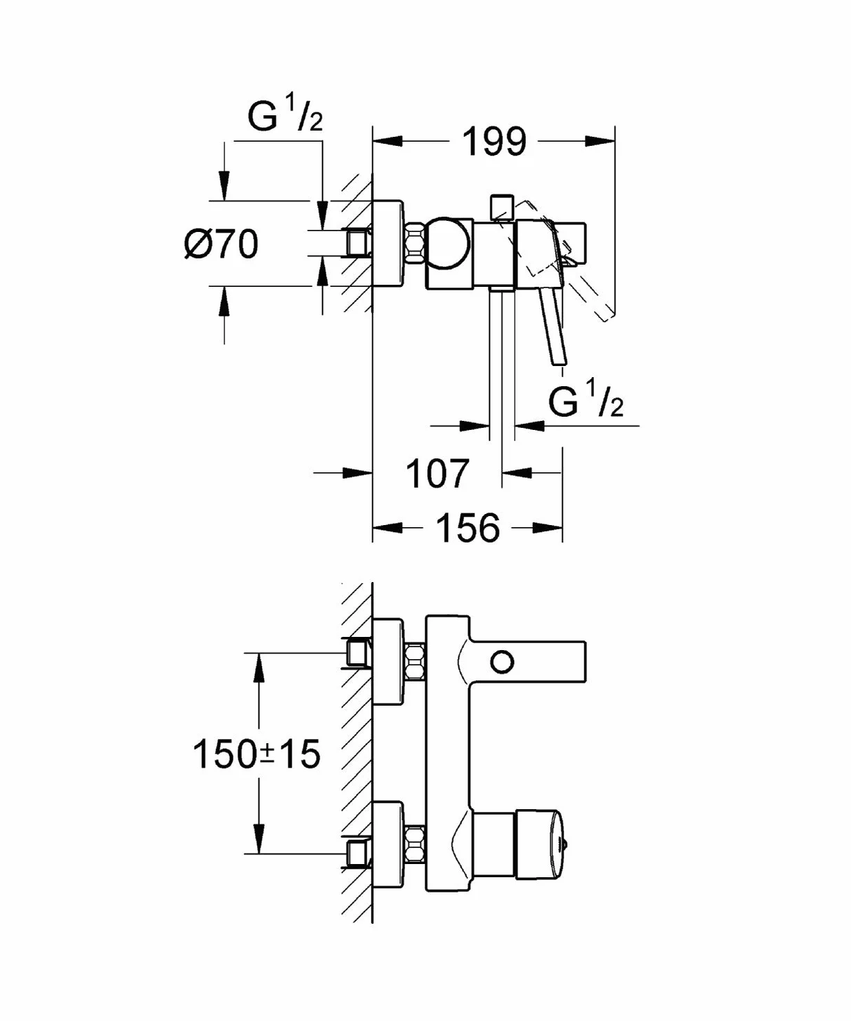 GROHE Concetto Jednouchwytowa bateria wannowa