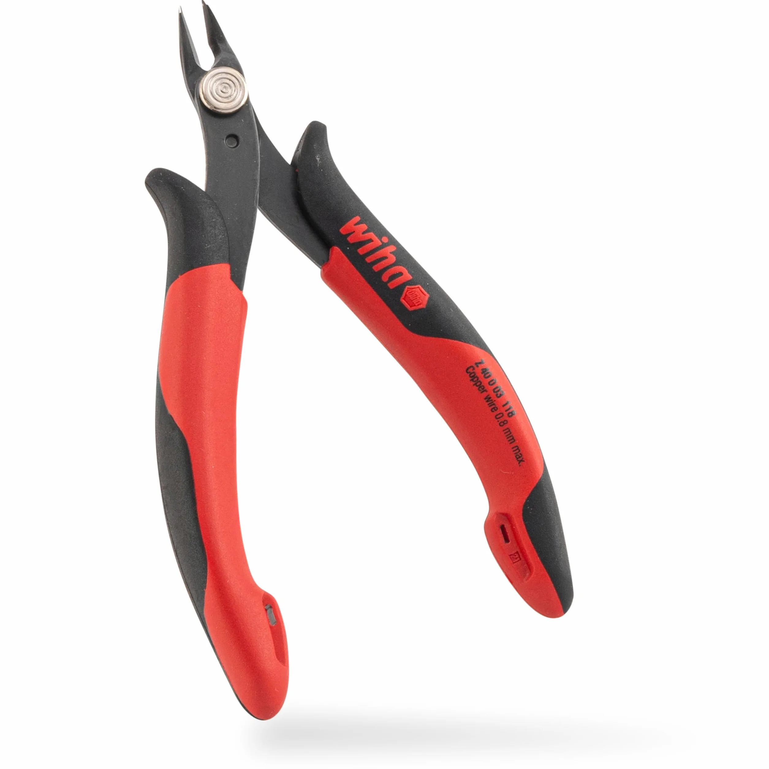 Wiha Szczypce ciętece po ukosie Electronic z bardzo wąską główką, bez zjazdu 128 mm, 5 1/8" (26812)