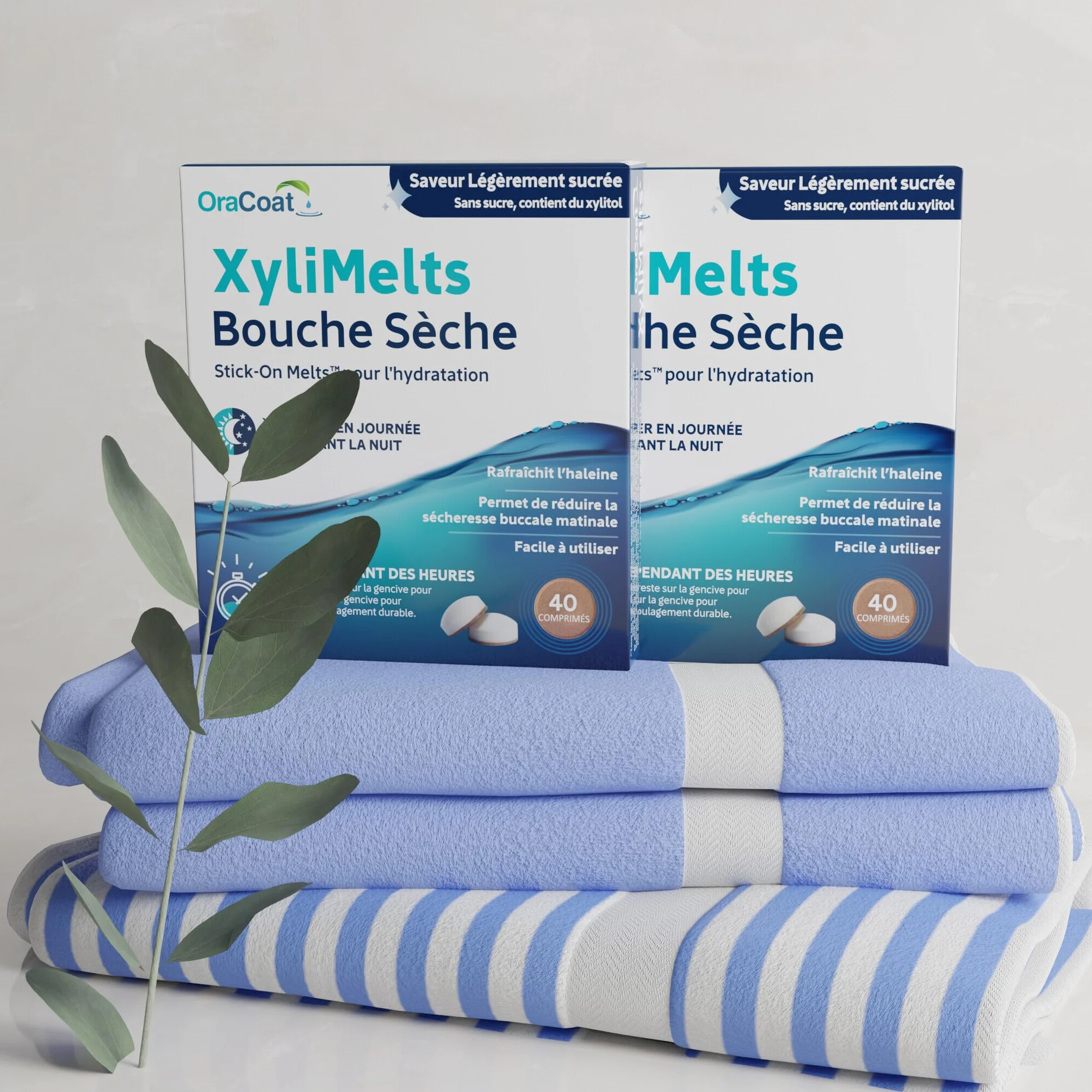 XYLIMELTS - 80 przylegających do suchości jamy ustnej i próchnicy - Lekko słodki - dyskretny i nadający się do użytku na dzień i w nocy na suchość w ustach po przebudzeniu - WEGAŃSKIE