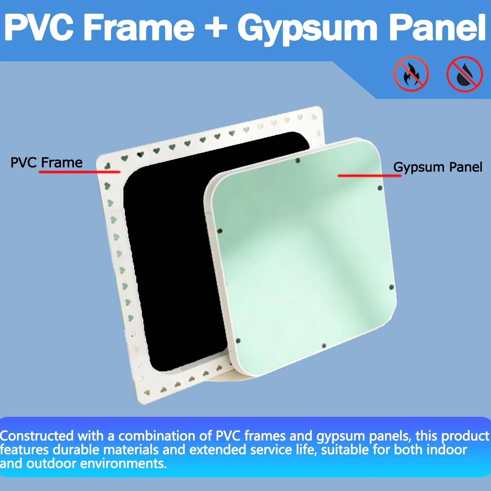 Panel dostępowy do płyt gipsowo-kartonowych F zamontowany na drzwiach dostępowych, wytrzymała osłona otworu serwisowego do domu, hotelu, biura, 6 x 6, 8 x 8 cm, 30 x 50 cm