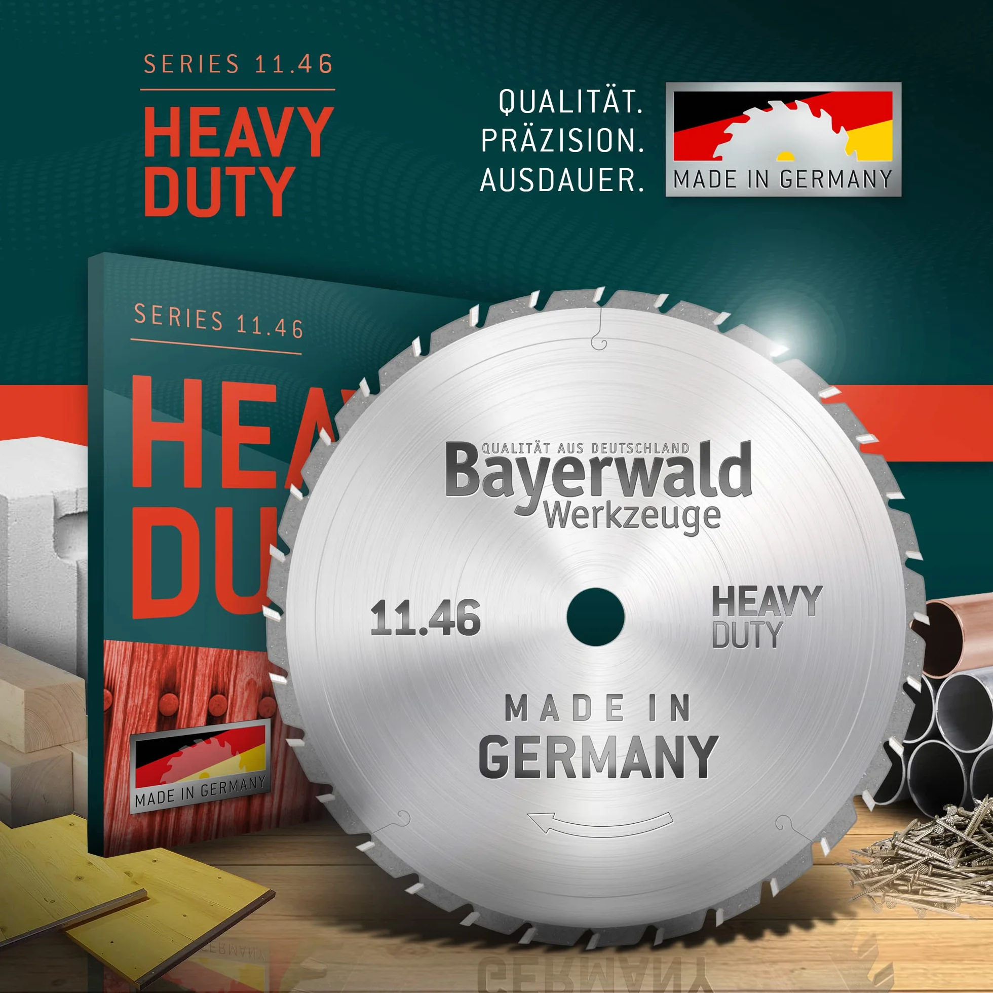 Bayerwald - HM brzeszczot do piły tarczowej - Ø 165 mm x 2,4 mm x 20 mm | ząb zmienny (30 zębów) | bardzo wytrzymały, uniwersalny brzeszczot - nadaje się do pilarek budowlanych