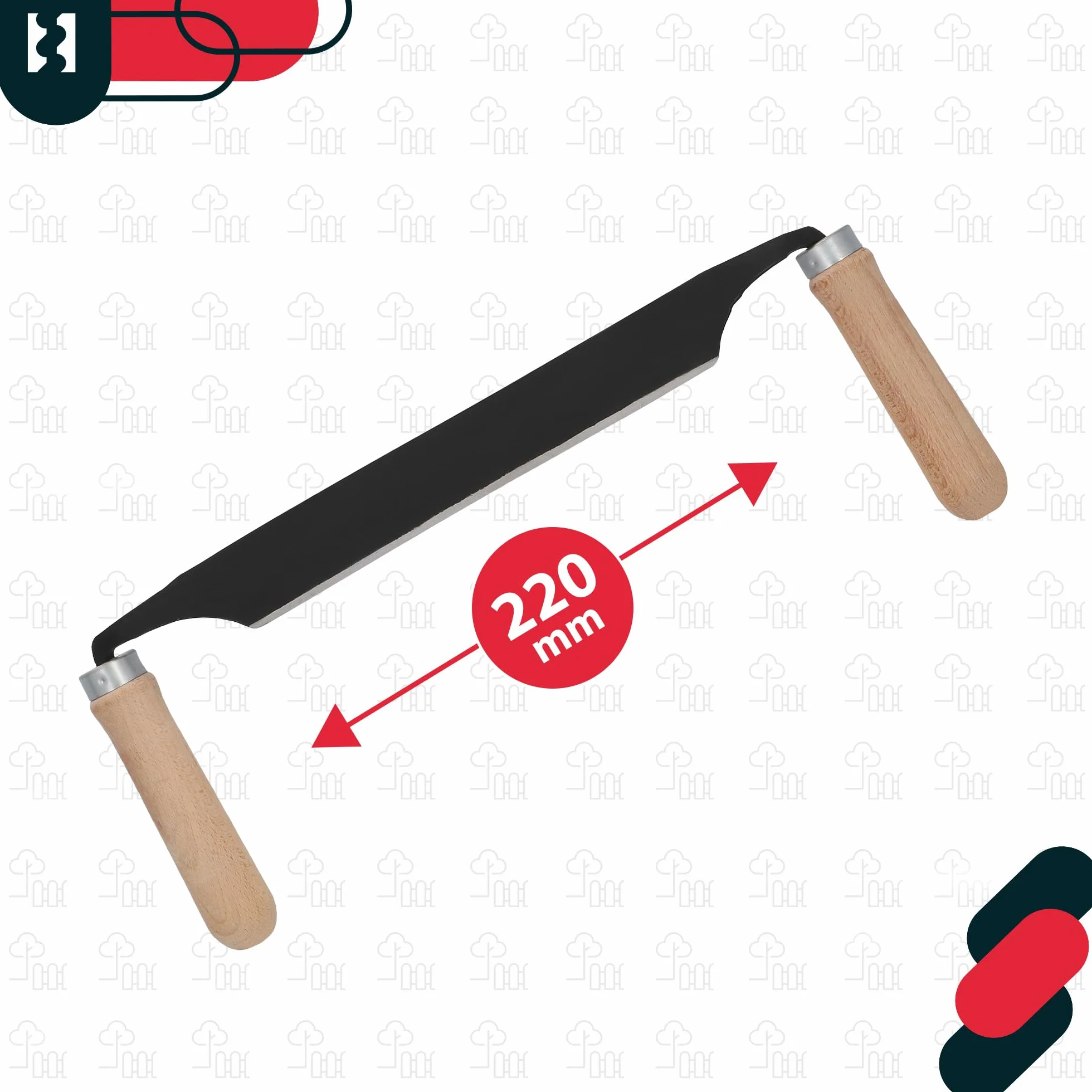 KOTARBAU® Ośnik do Korowania - 22 cm - Korowaczka - Strug Do Kory Drewna - Kuty - Prosty