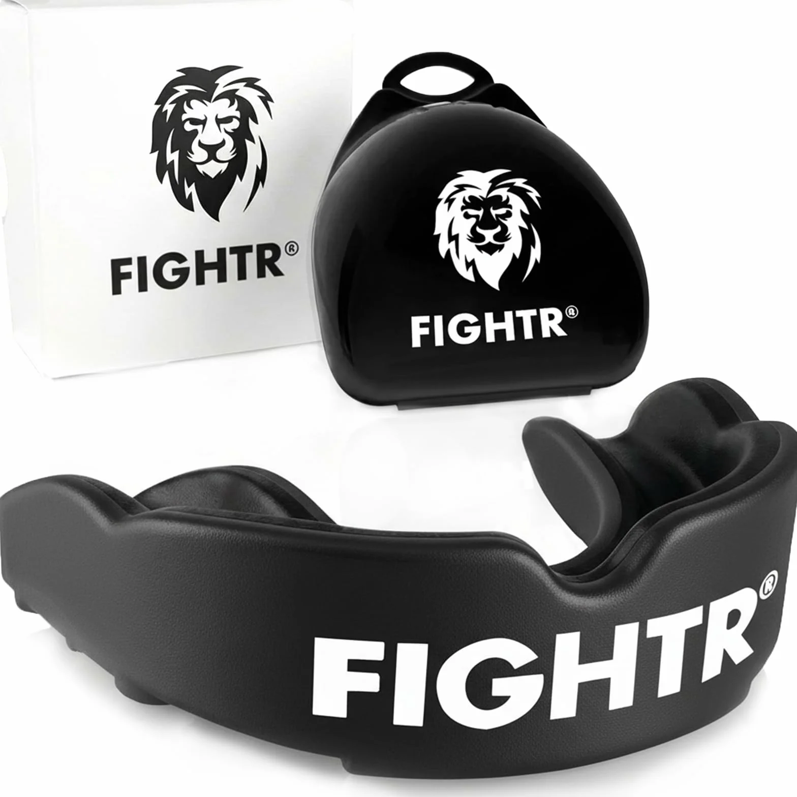FIGHTR Premium Ochraniacz na zęby – idealny i łatwy do regulacji oddech, sportowa ochrona zębów do boksu, MMA, Muay Thai, hokeja i sportów walki, w zestawie