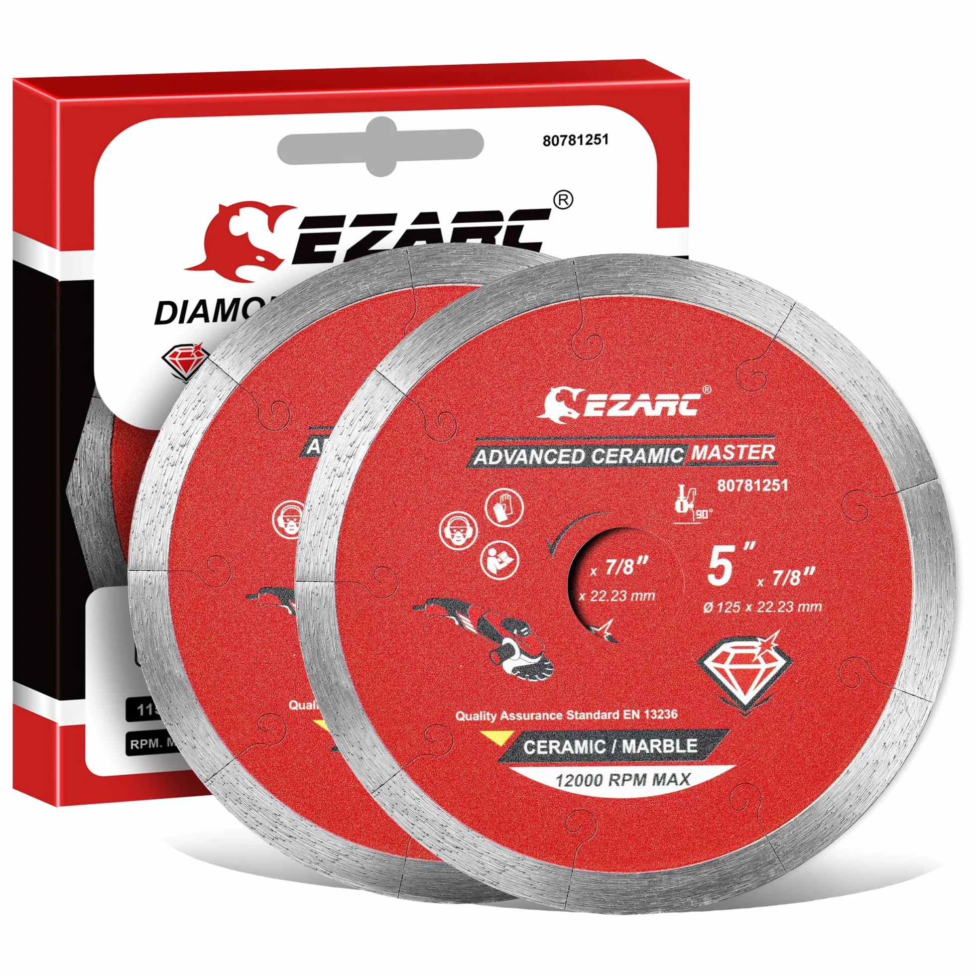 EZARC Super cienka diamentowa tarcza do cięcia 125 mm.