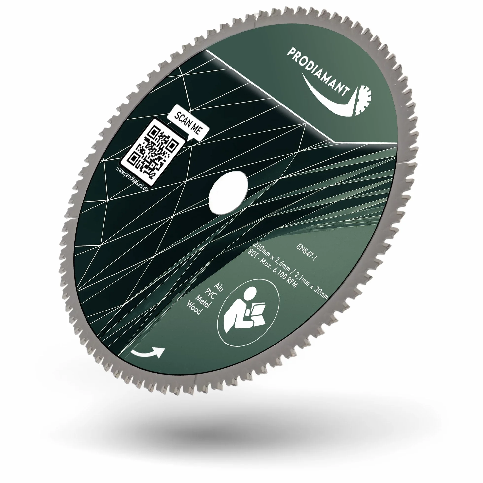 PRODIAMANT Multi brzeszczot do piły 260 x 30 mm brzeszczot z twardego metalu do drewna, aluminium, tworzywa sztucznego i laminatu z zębami HM TCT do piły stołowej, piły ukośnej i tarczowej