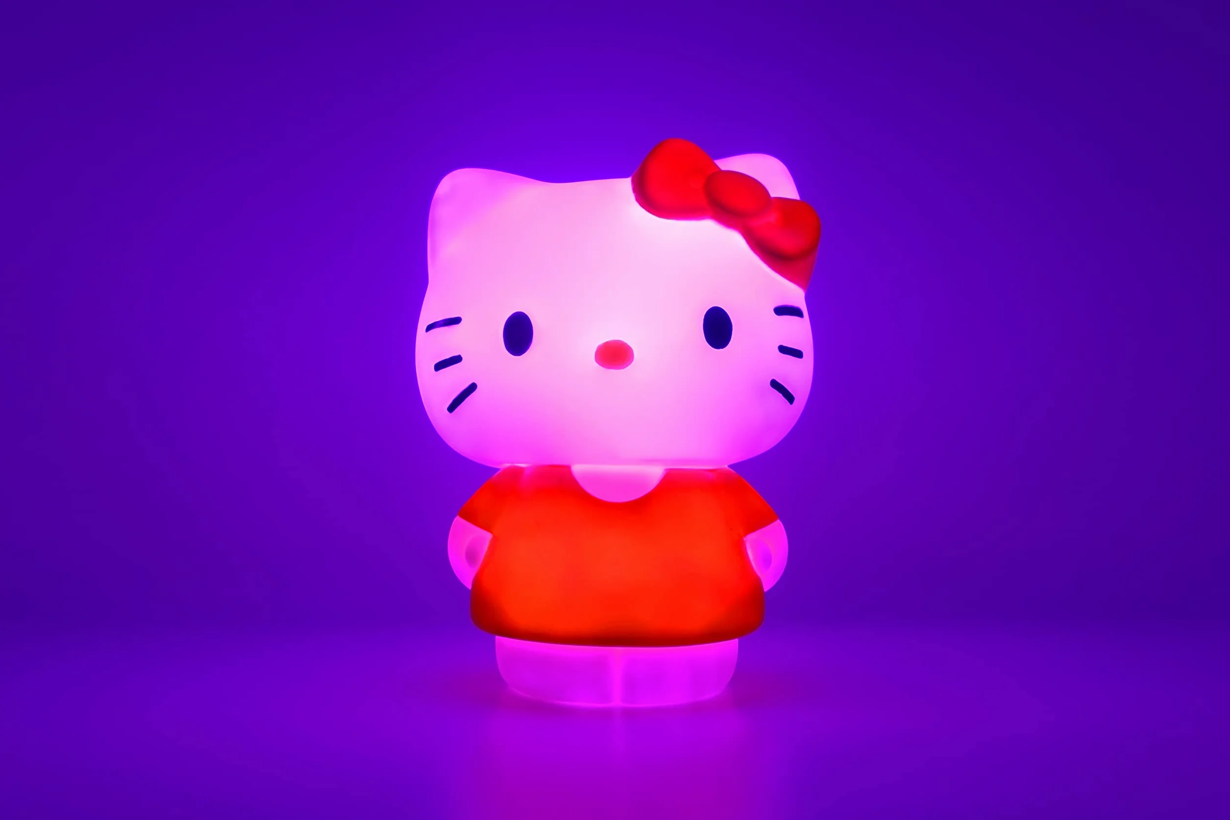 Teknofun 811159 Hello Kitty lampa LED, czerwona