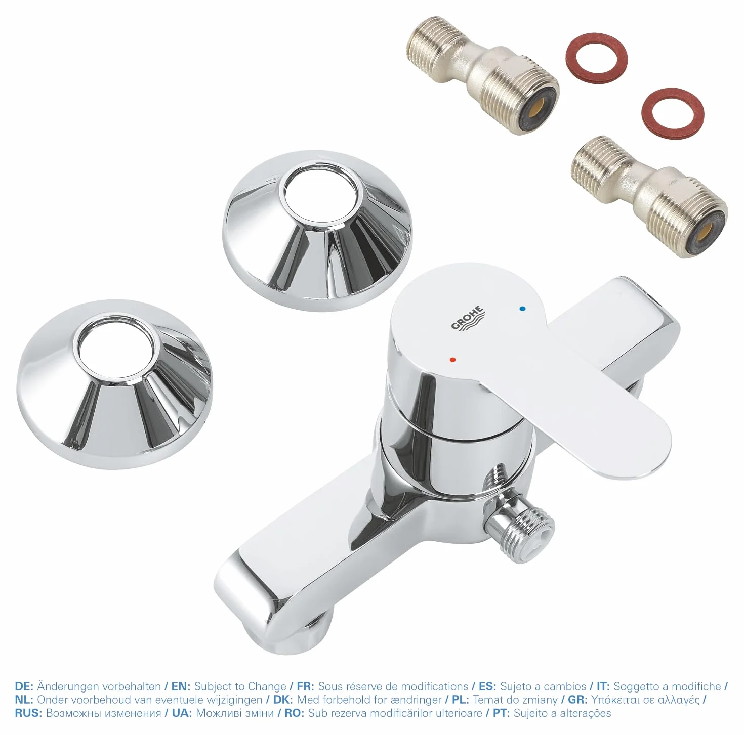 GROHE | Bateria łazienkowa — jednouchwytowa bateria prysznicowa, zintegrowany zawór zwrotny | Chrome | 23333000