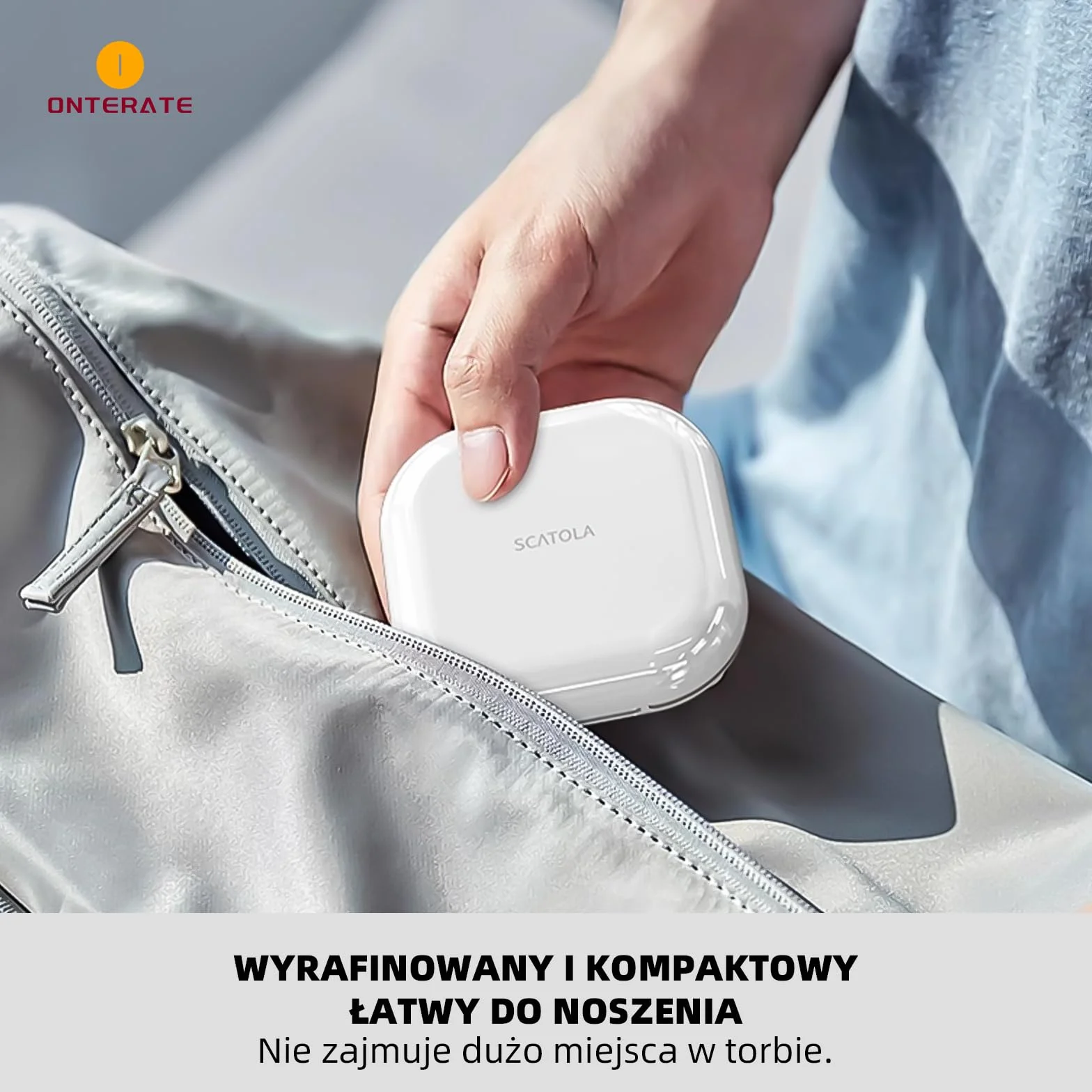 ONTERATE Codzienny Organizer na Pigułki 4 Przegródki, Przenośne Podróżne Etui na Pigułki, Mini Pojemnik na Pigułki do Kieszeni w Torebce, Kompaktowy Podróżny Organizer na Leki na Witaminy (Szary)