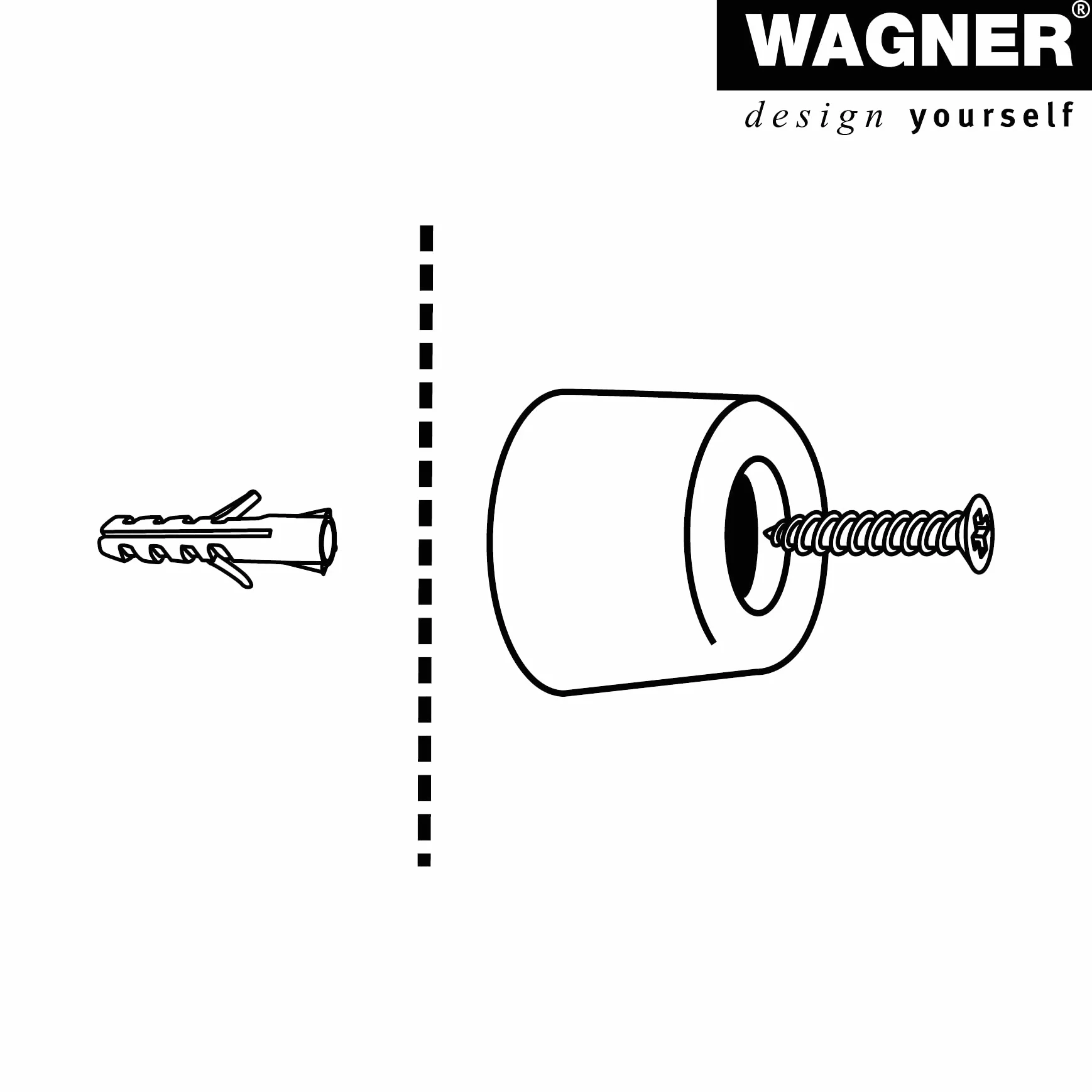 WAGNER Stoper do drzwi ściennych VULKANO MINI 4-częściowy zestaw - średnica Ø 20 x 10 mm, odbojniki z wysokiej jakości pełnej gumy, czarny, do wkręcania - 15501004