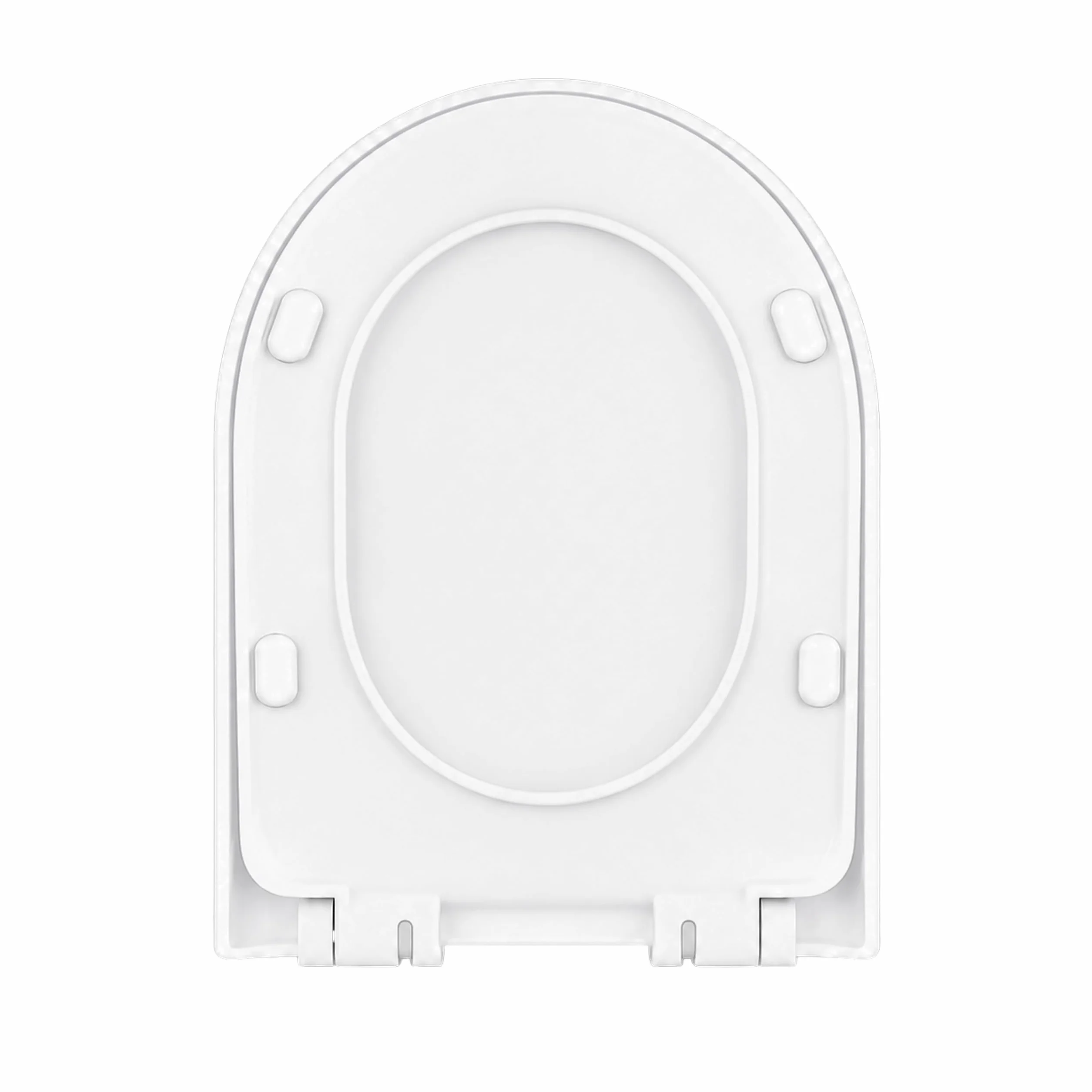 AquaUno NAVA deska sedesowa wolnoopadająca, kształt litery D, 460 x 360 mm, deska sedesowa z polipropylenu, Quick-Release, Top-Fix, zawiasy ze stali nierdzewnej