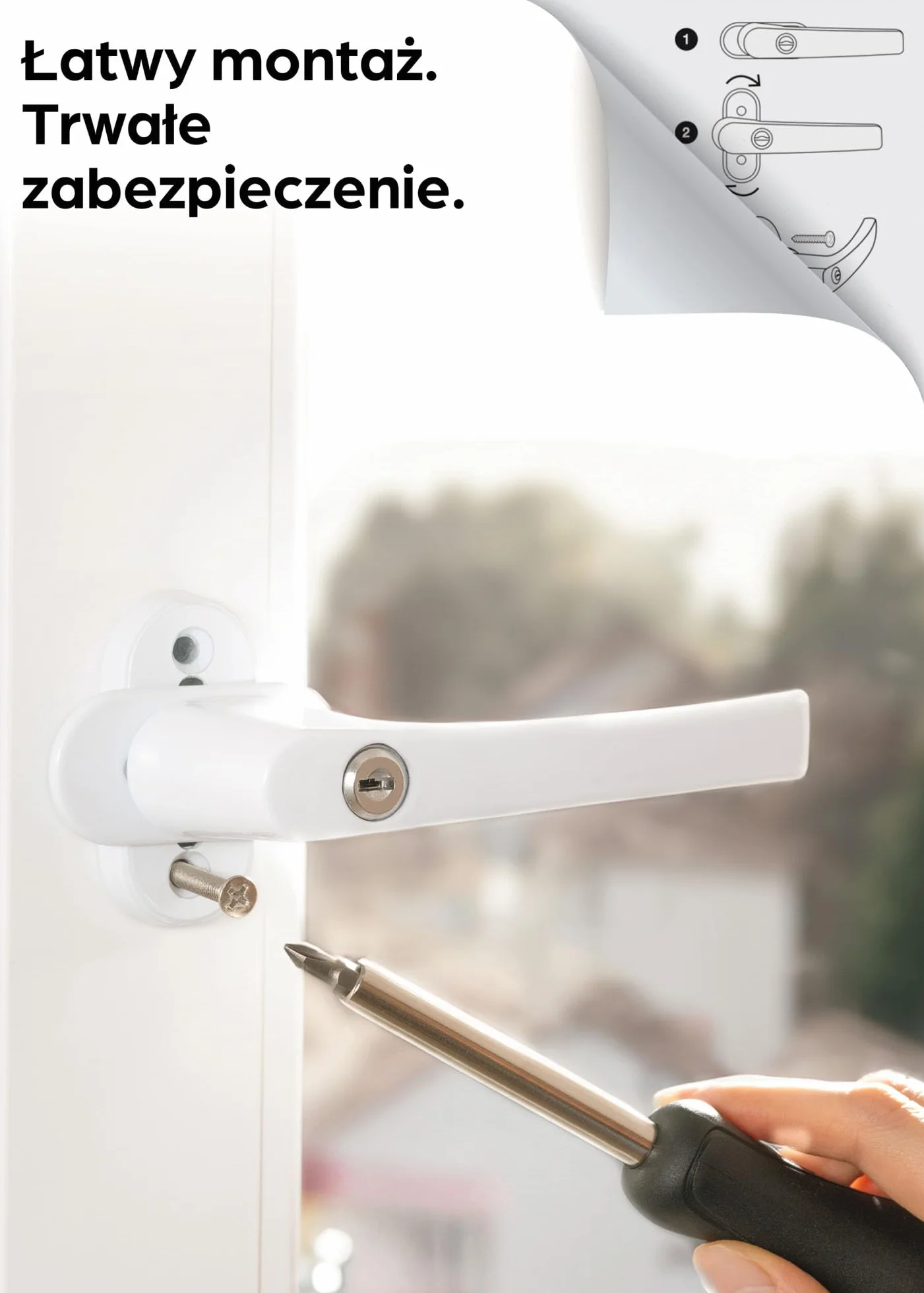 4 Klamka Okienna Zamykana - Blokada Okna Dla Dzieci Nawet W Przypadku Okien Uchylnych - Zabezpieczenie Przed Dziećmi - Łatwy Montaż - Niezawodna Ochrona
