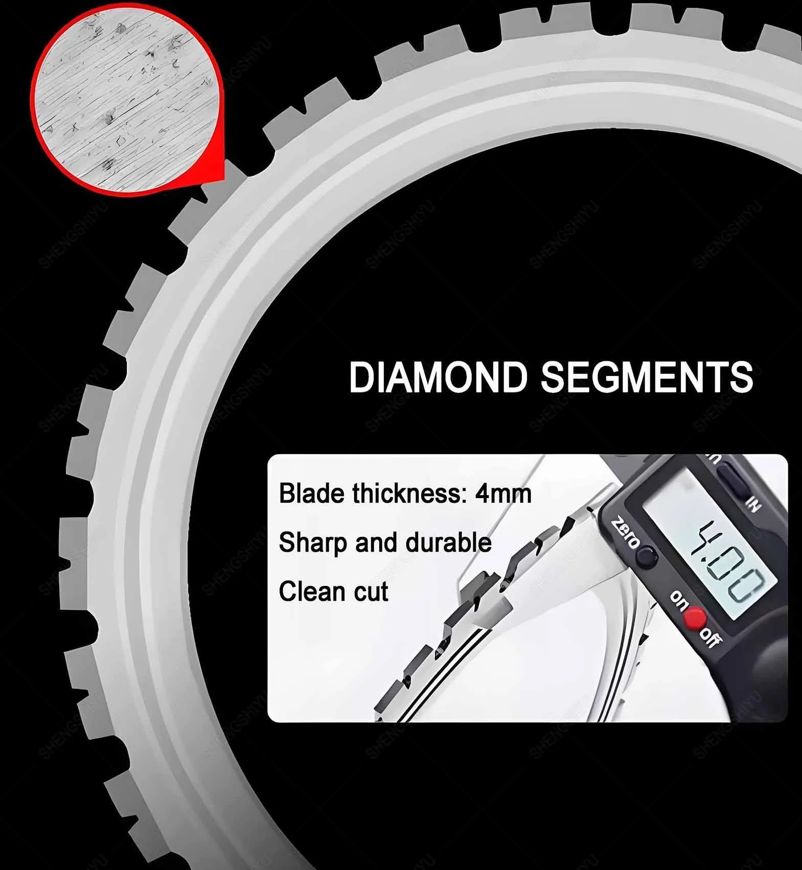 Profesjonalna Tarcza Diamentowa,Zęby z Ziarnem Diamentowym 4 mm,Naprzemienne Zęby Trapezowe + Płaskie,Diamentowa Tarcza do Cięcia Podłóg,Ścian,Średnica 600mm