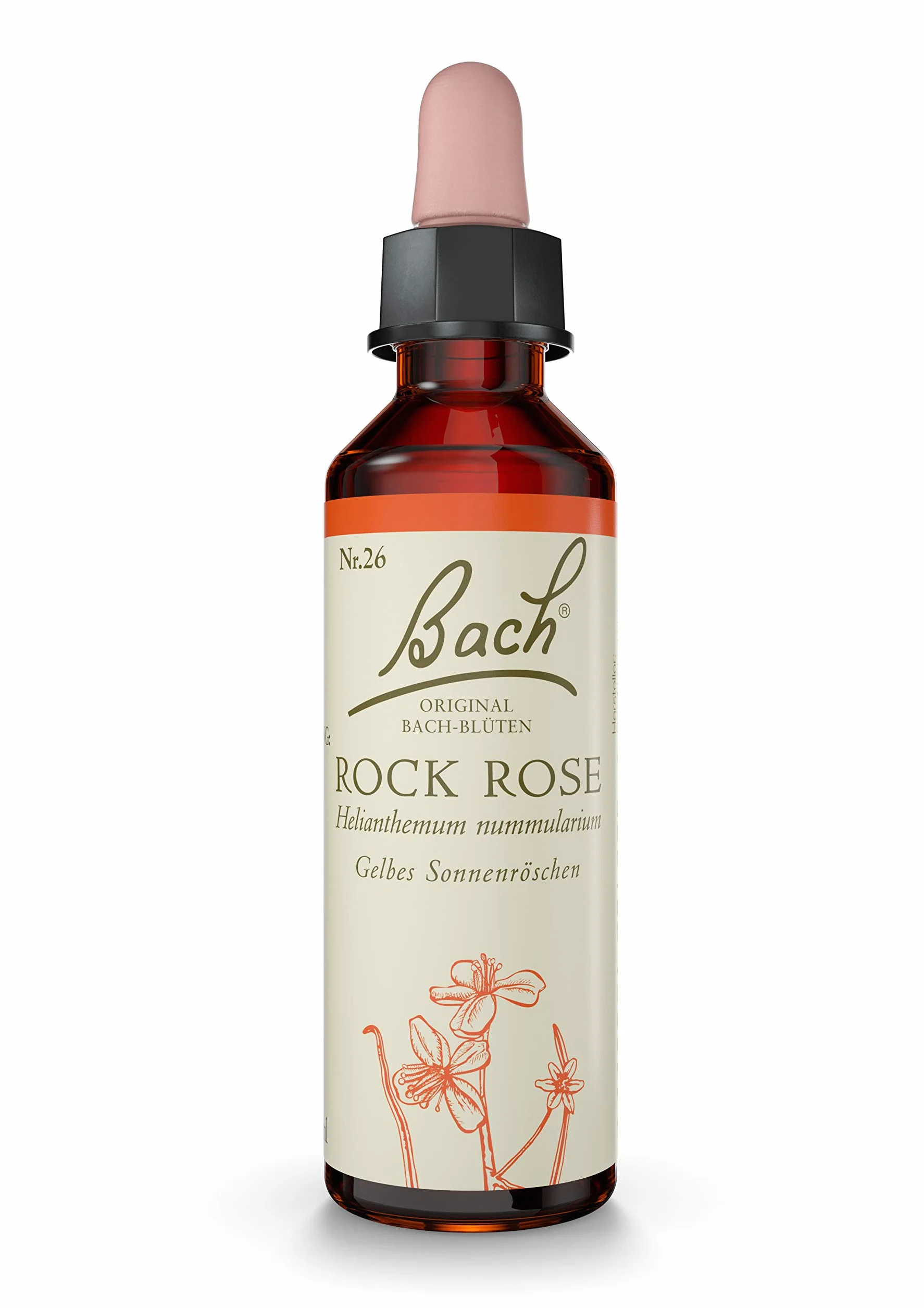 Oryginalne Krople Bach Nr. 26 Skała: Zachowanie spokoju w kryzysie dzięki kwiatowi Bach Żółty Różaniec, 20ml