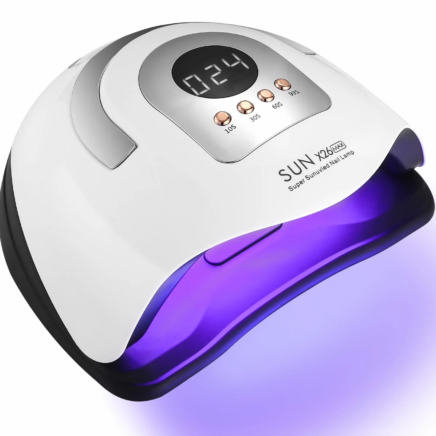Lampa UV do paznokci 380 W, 81 LED lakier żelowy do paznokci, 4 timery, wyświetlacz LCD, automatyczny czujnik, szybka suszarka, nadaje się do wszystkich lamp