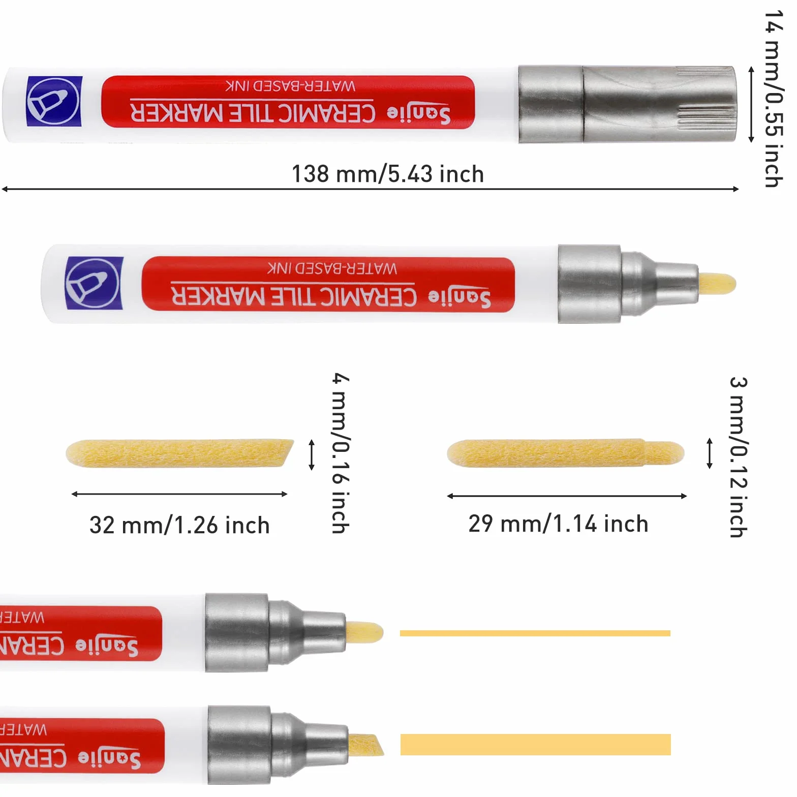 Szary długopis do płytek, 6 sztuk marker fug, wypełnienie fugi do naprawy i renowacji płytek, podłogi, kuchni i łazienki