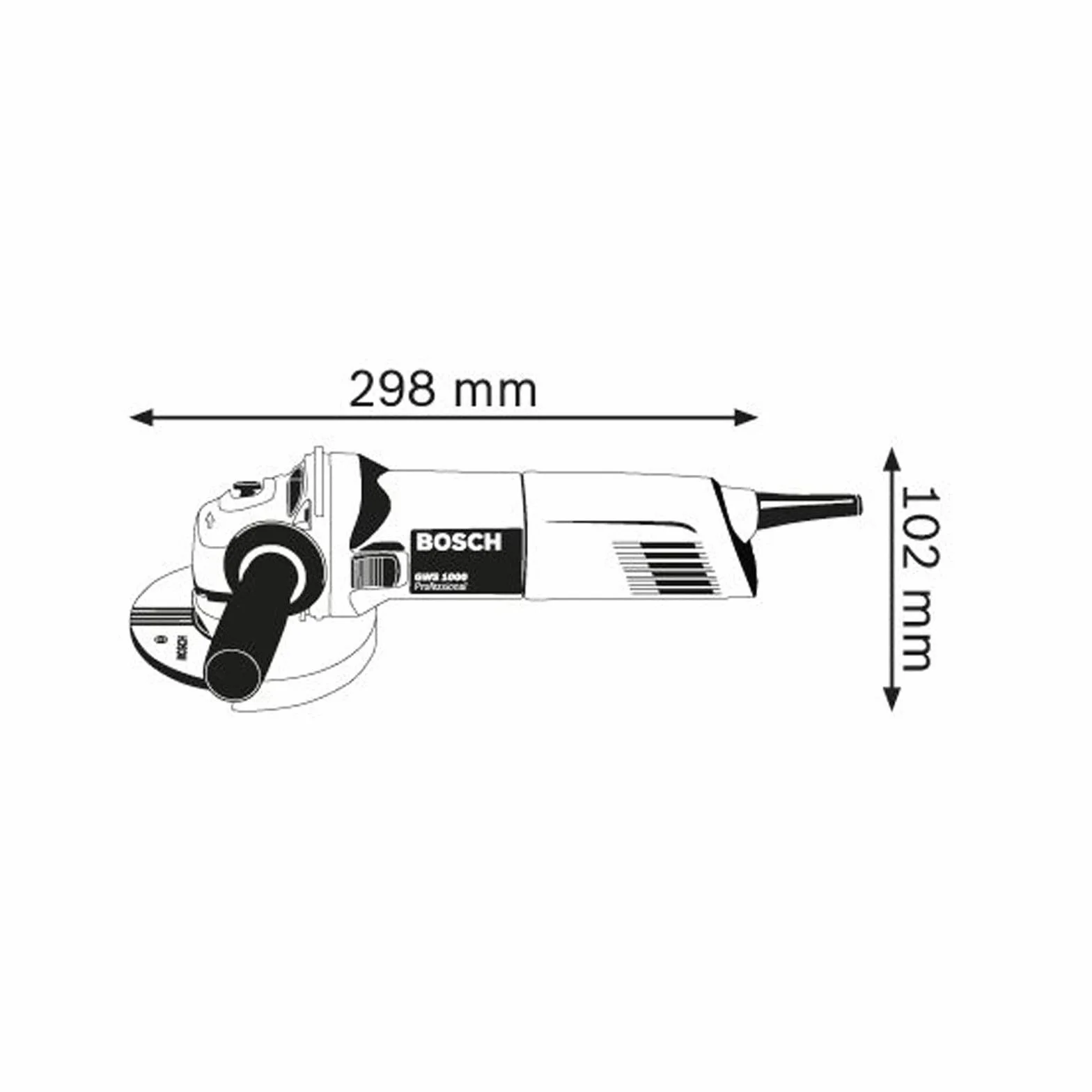 Bosch Professional 0601821800 Szlifierka Kątowa, 1000 W, Średnica Tarczy 125 mm, Kolorowa