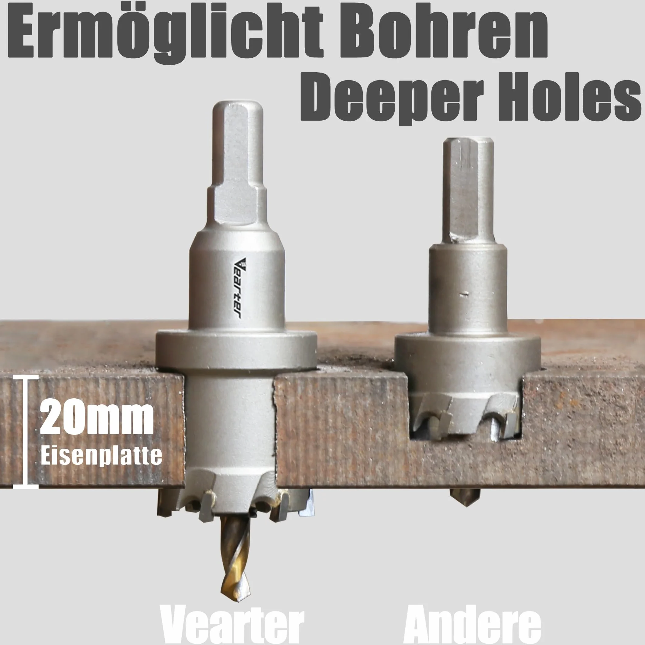 Zestaw 6 sztuk / Satz TCT Lochsägen, 22-65 mm Hartmetall Lochsägen, Elektrowerkzeug Bohrer for Edelstahl, Hartmetall, Eisen, Baustahl, Aluminium, Legierung, Kunststoff und Glasfaser