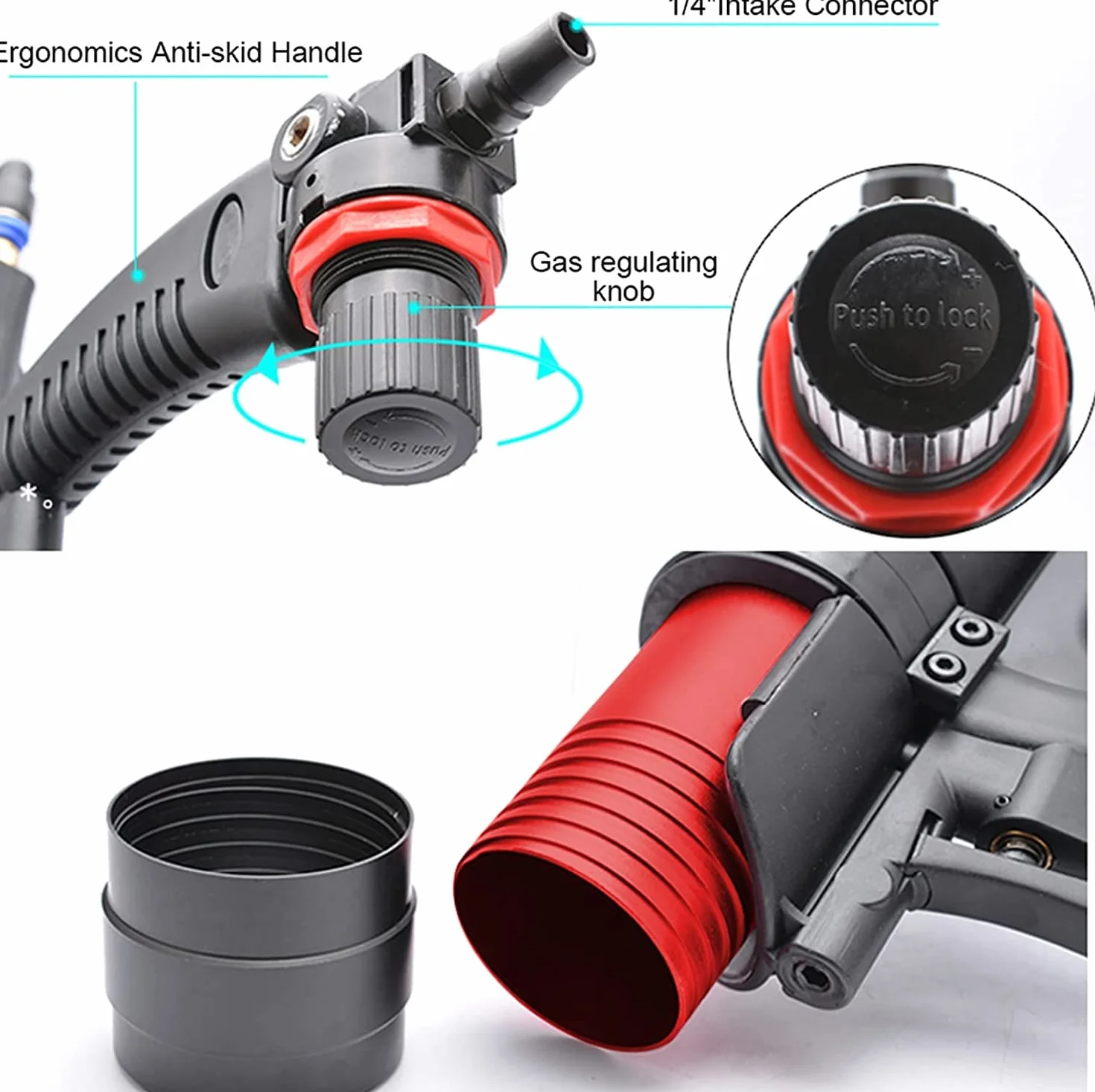 Regulowany pneumatyczny pistolet uszczelniający, aplikator twardego kleju 310 ml do silikonu, idealne narzędzie budowlane do uszczelniania i naprawy