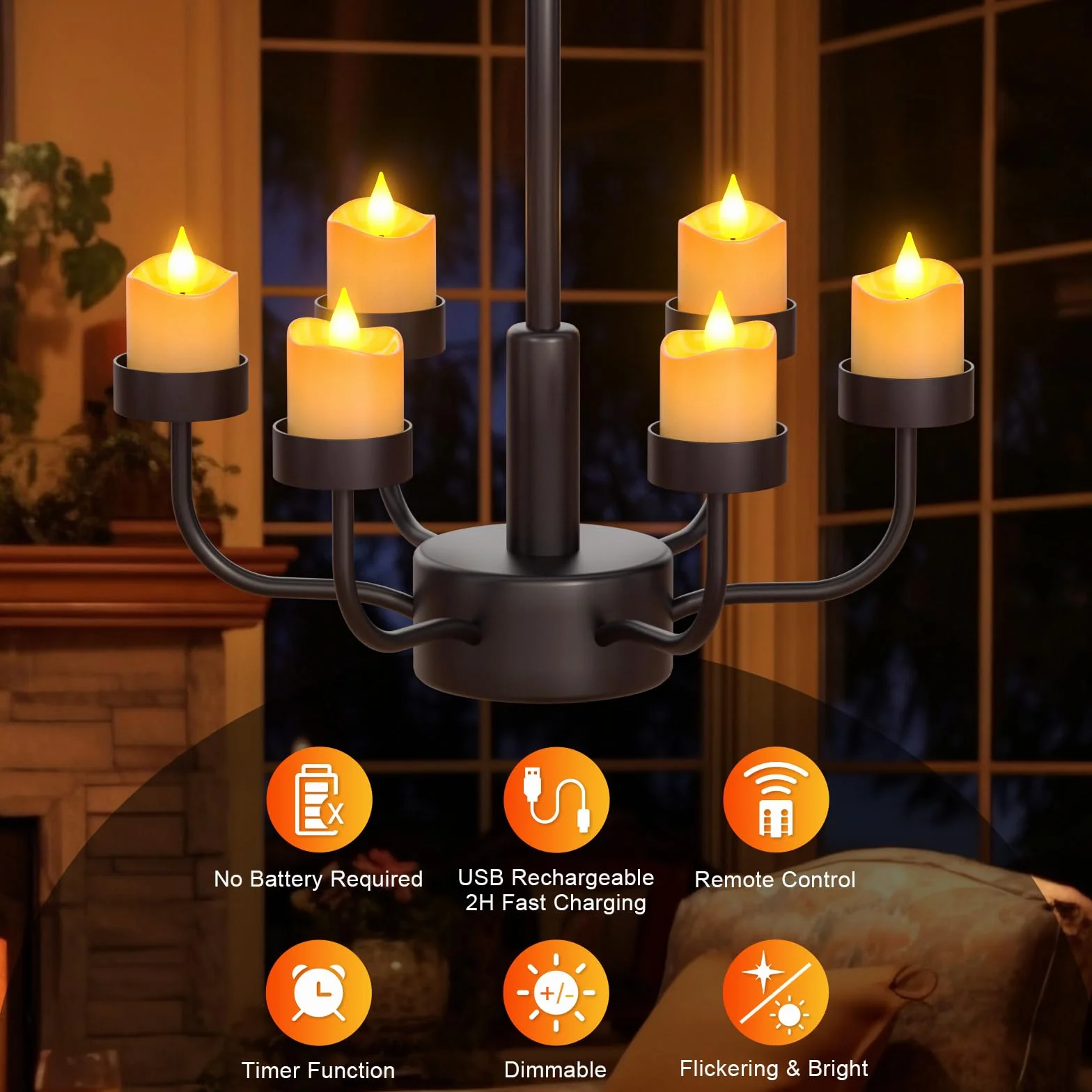 SoulBay Akumulatorowe świeczki LED ze stacją ładującą i timerem, 12 sztuk LED świeczki akumulatorowe elektryczne świece z pilotem funkcja timera na imprezę pokój salon Halloween Boże Narodzenie