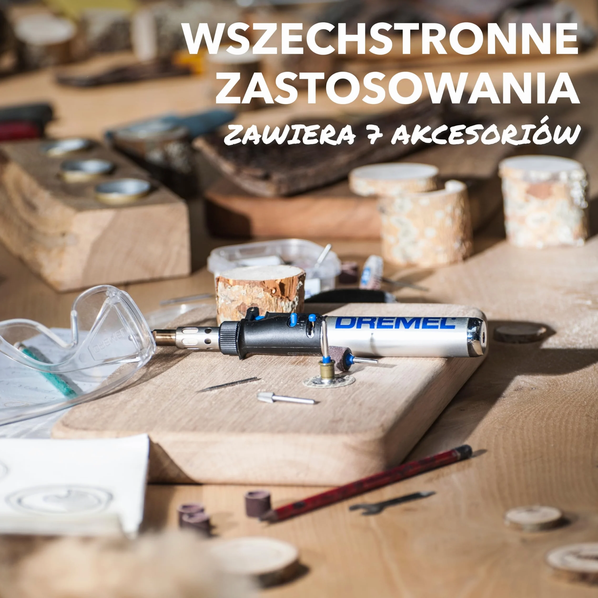 Bezprzewodowa lutownica Dremel Versatip 2000 - zestaw do lutowania gazem butanowym z 7 wymiennymi grotami do spawania, wypalania drewna, pirografii, wyrobu biżuterii oraz prac artystycznych