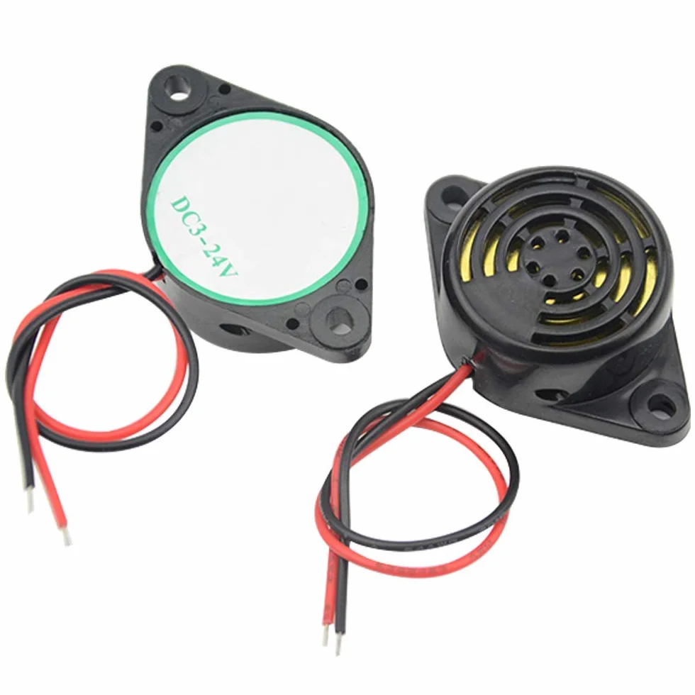 RUNCCI-YUN 5 sztuk DC 3-24 V Elektroniczny Buzzer Alarm Dźwięk Ciągły Dźwięk (5 sztuk) + Złącze Klip Baterii 9 V (5 sztuk)