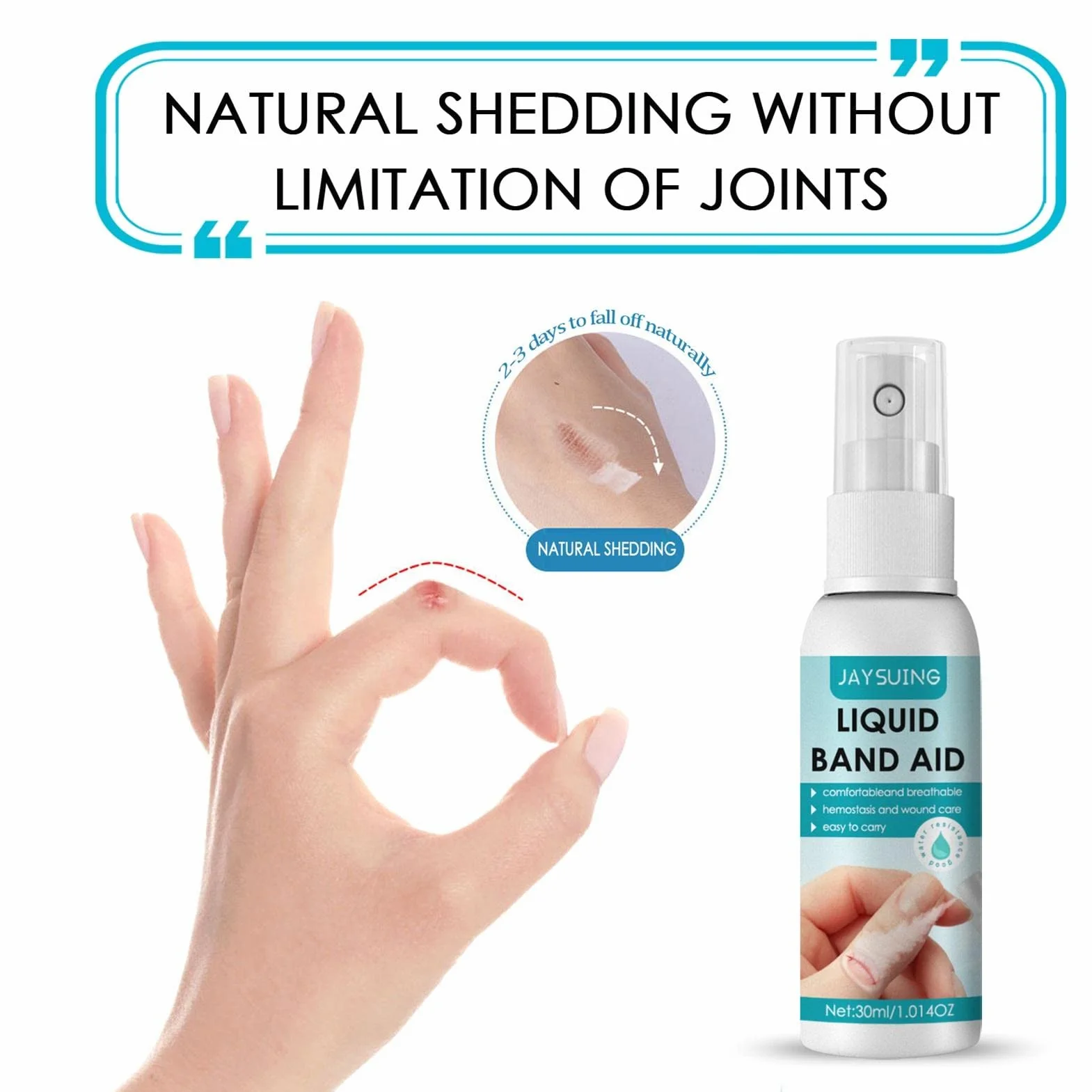 Liquid Bandage Spray 30ml Waterproof Breathable Quick-Dry Transparent Wound Protective Film