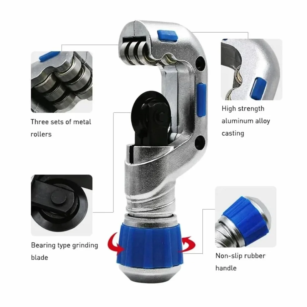 Przecinak do Rur Przecinak do kabli Łożysko rolkowe Obcinak do rur Metalowy nożycowy obcinak do rur Cięcie rur miedzianych ze stali nierdzewnej(1pc Cutter)