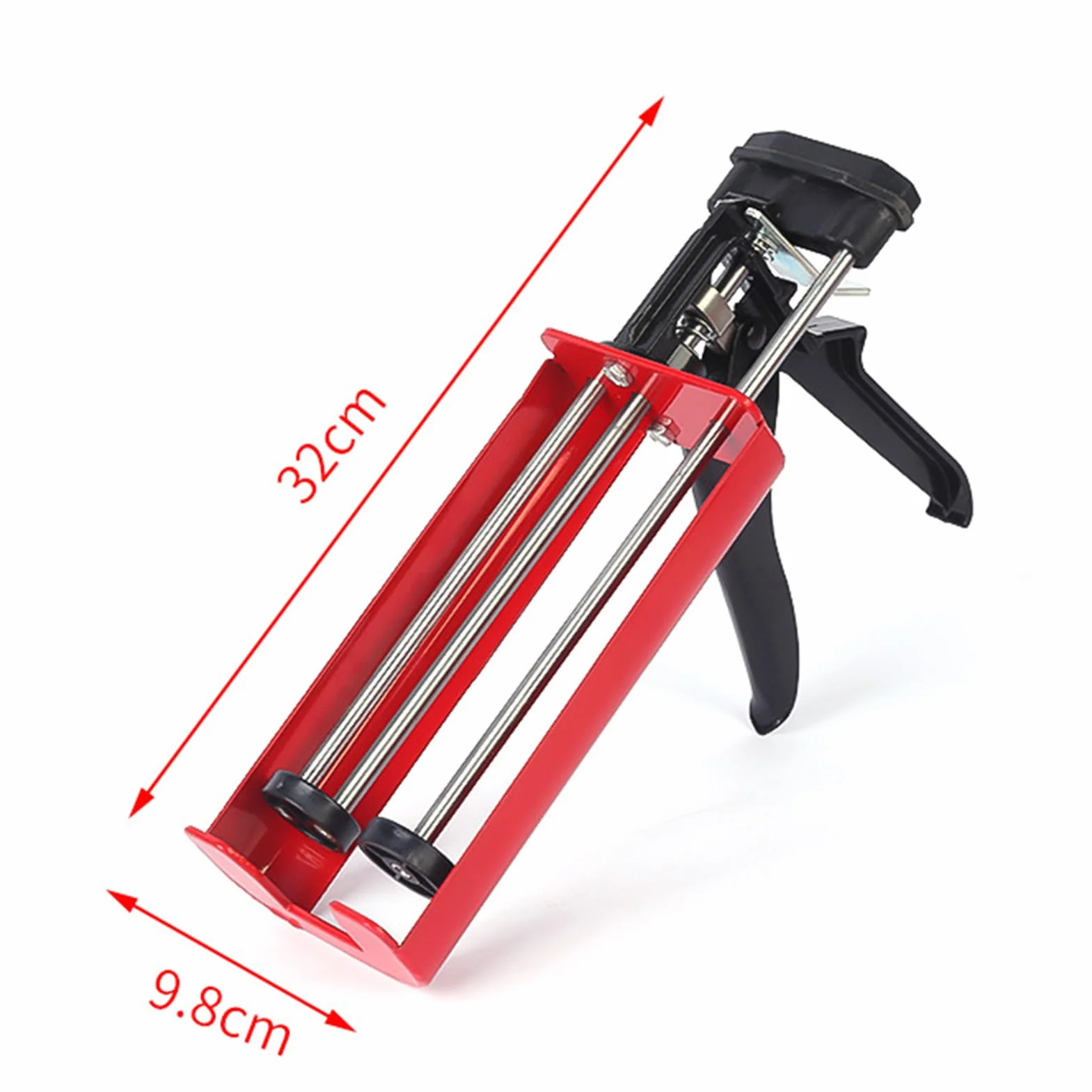 Pistolet uszczelniający z podwójnym wkładem 400 ml do żywicy epoksydowej, akrylu, silikonu - ręczny podwójny pistolet uszczelniający, aplikator kleju z wygodnym uchwytem