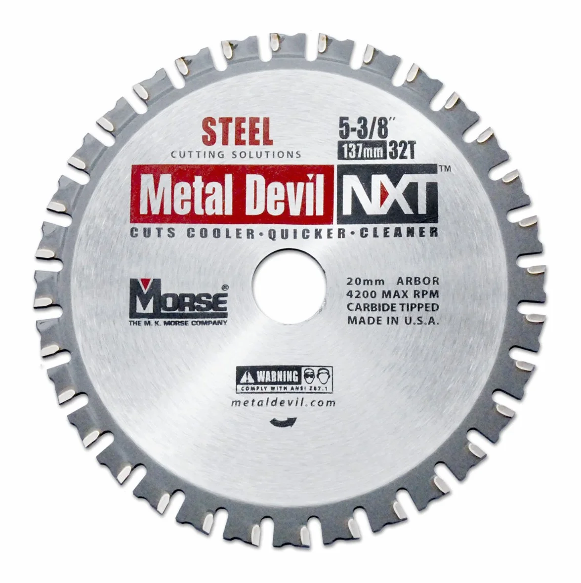 MK Morse CSM53832NSC Metal Devil NXT tarcza tarczowa, średnica 5-3/8 cala, 32 zęby, 20 mm altana, do cięcia stali