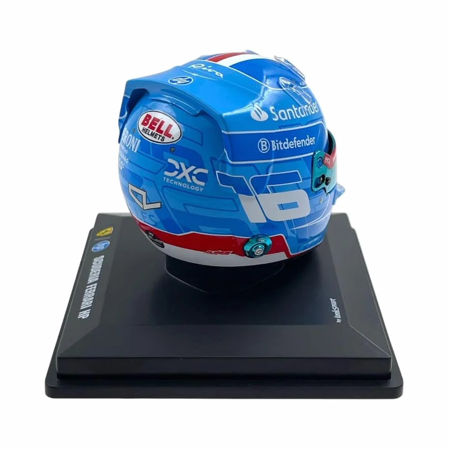 Scuderia F1 Team, oficjalny model LookSmart Spark Charles Leclerc 2024 edycja specjalna USA Miami GP mini kask w skali 1/5, niebieski