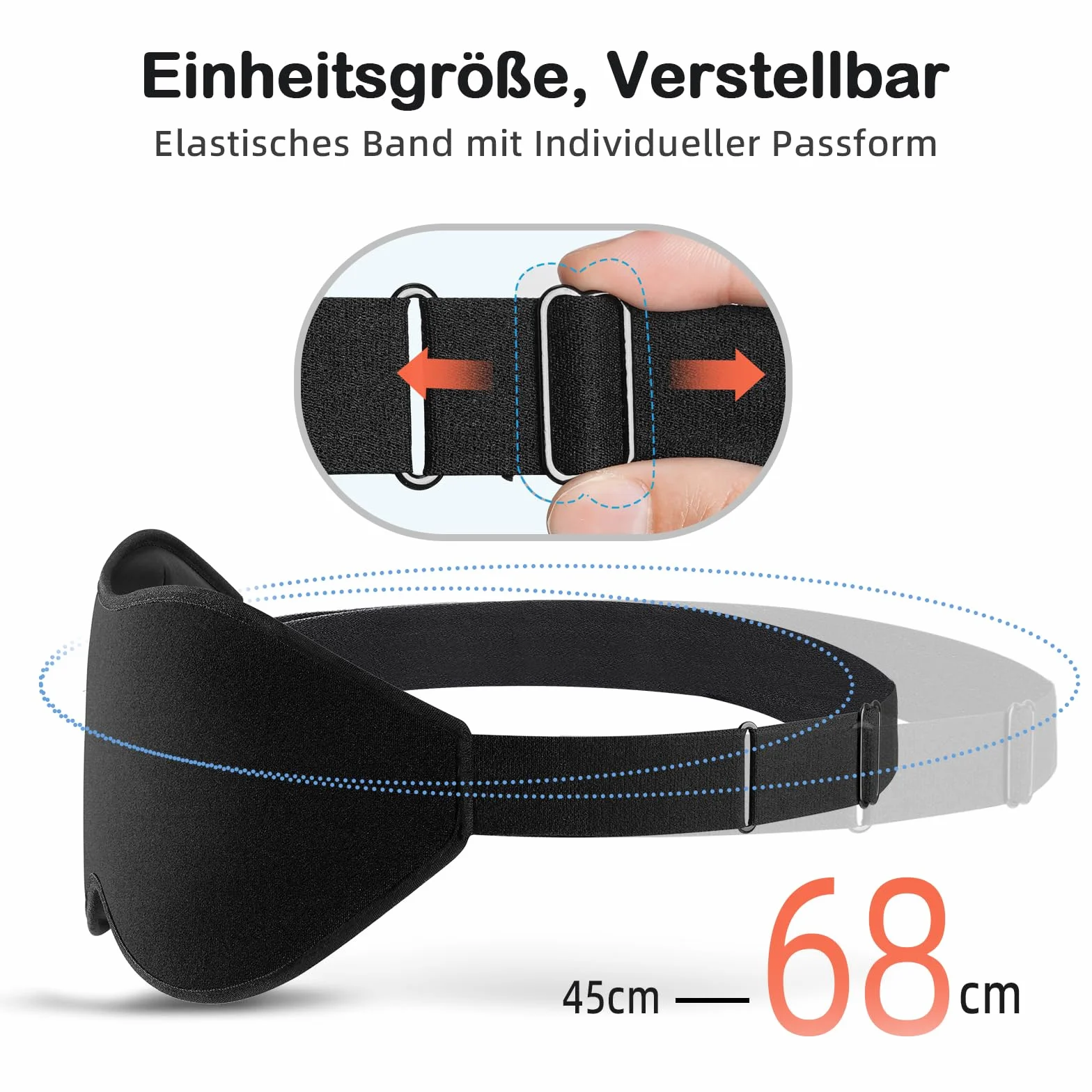Innelo Maska do spania 3D, 100% nieprzejrzysta, z zapadniętym obszarem oczu, miękka i wygodna, z torbą, dla kobiet i mężczyzn, idealna do podróży (czarna)