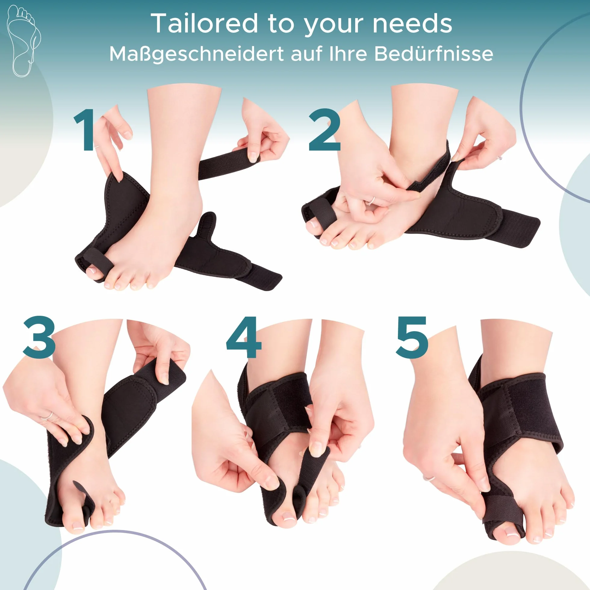 HALUTO - Szyna na haluksy - Skuteczna szyna na haluksy łagodząca ból i wspomagająca korekcję palucha koślawego - Hallux Valgus Correction Splint