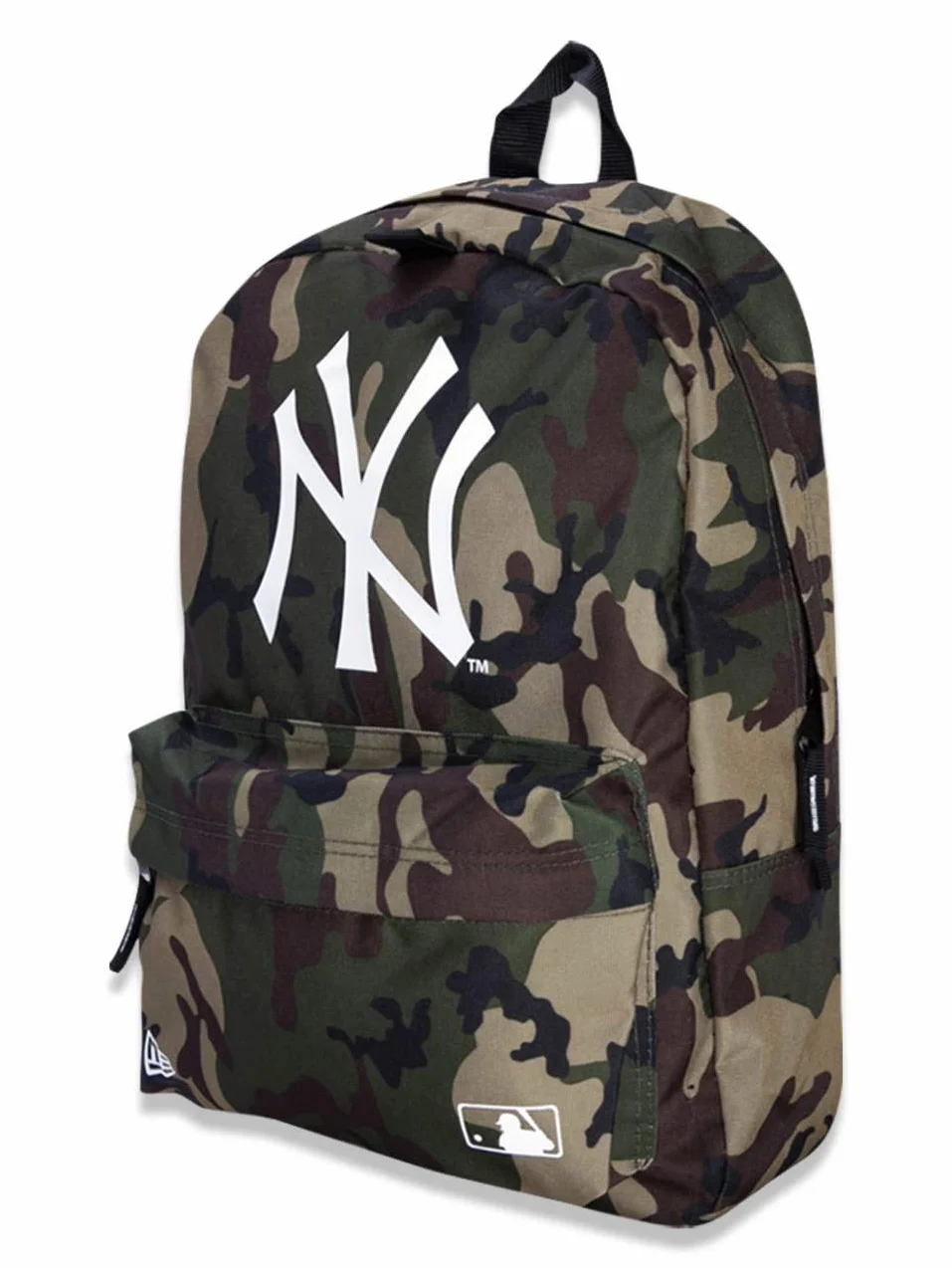 New Era Męski plecak MLB Stadium New York Yankees Woodland Camo, zielony M, jeden rozmiar, Zielony Med, rozmiar uniwersalny