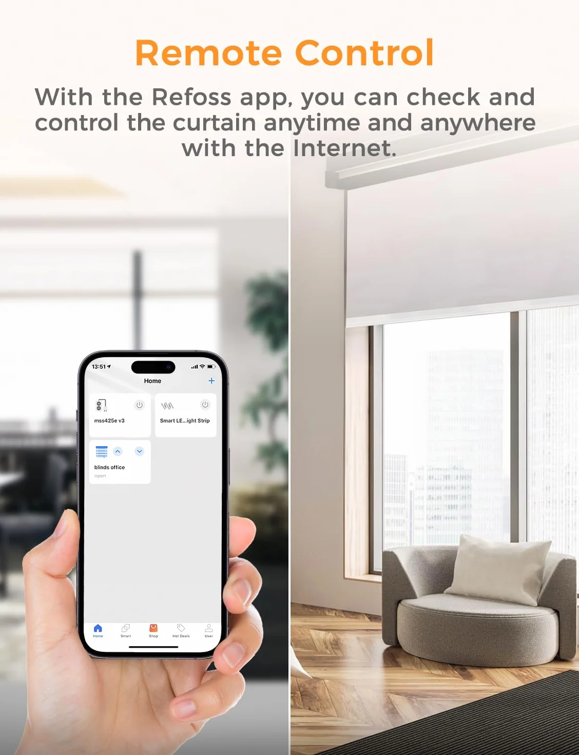 Refoss WLAN Włącznik Rolet z Apple HomeKit, Inteligentny Timer Rolet, Włącznik Rolet WLAN z procentowym sterowaniem, Inteligentne Sterowanie Roletami w Domu, Kompatybilny z Alexą, Siri, Google