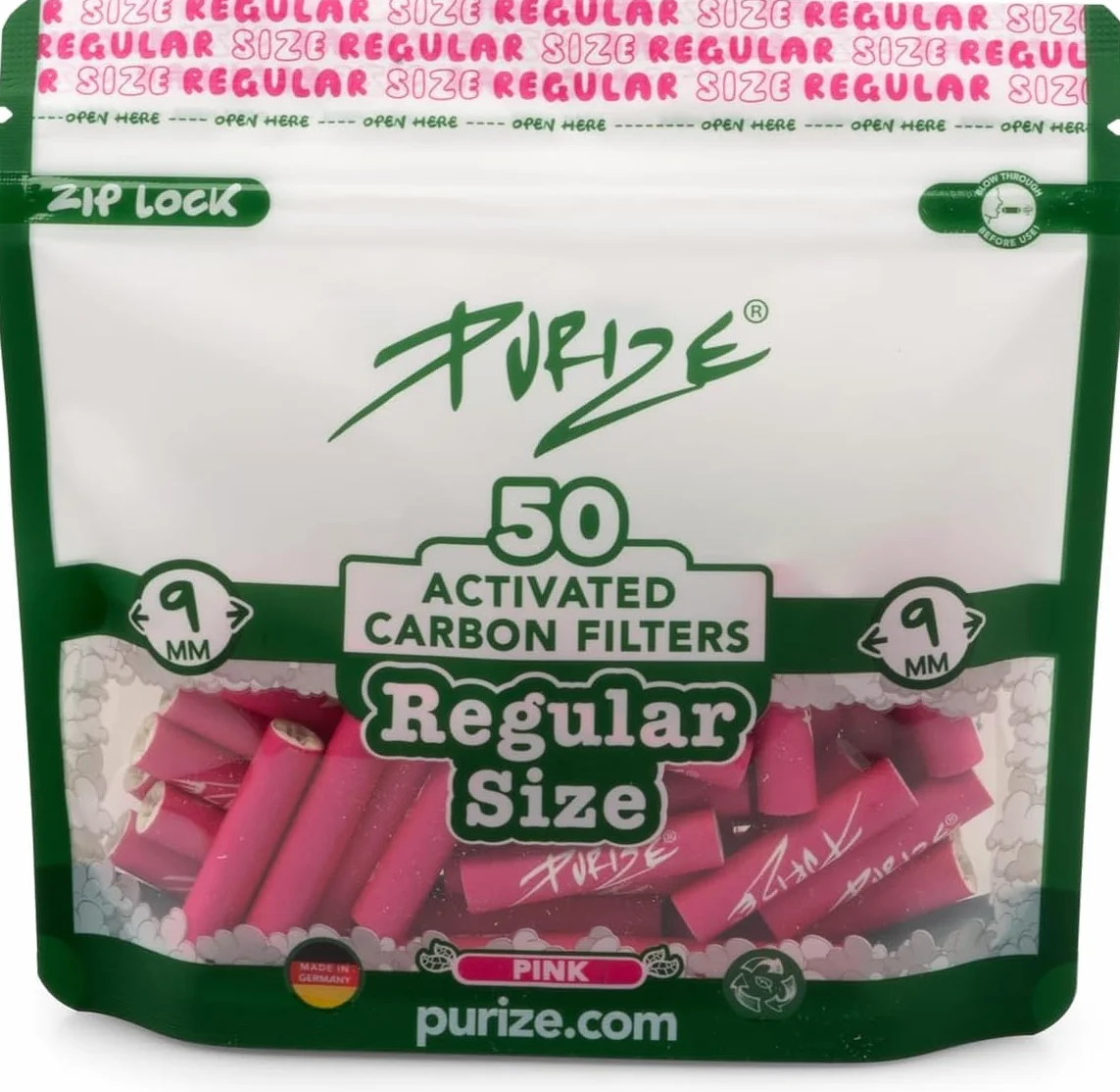 50 PURIZE® Regular Size 9 mm (różowy)