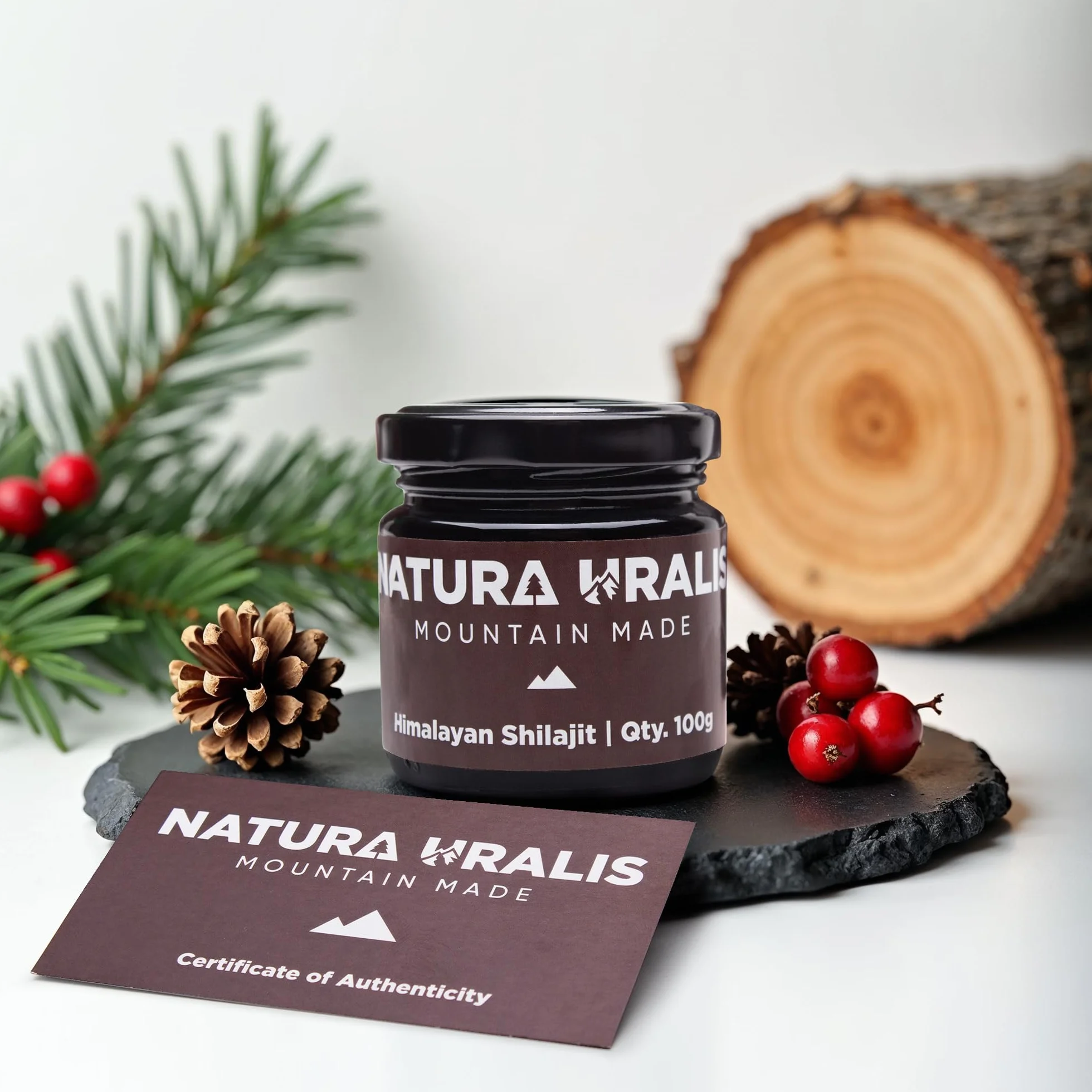 Naura Uralis Himalayan Shilajit 100g Organiczna Żywica Mineralna Naturalnie Uformowana Czarny Shilajit