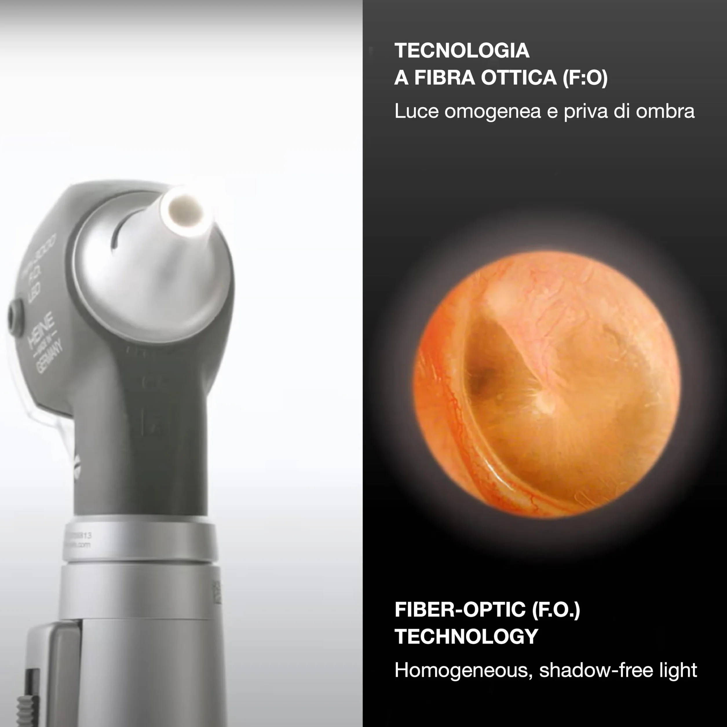 Gima Heine mini 3000 LED F.O. otoskop czarny