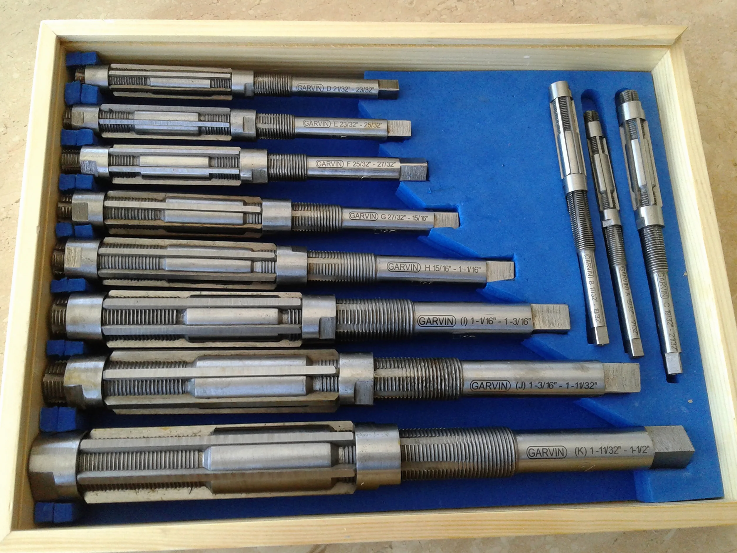 ACTOOLS 11 szt./zestaw regulowanych rozwiertaków ręcznych A-K, H4-H14, 15/32" do 1-1/2", HSS 6 ostrzy