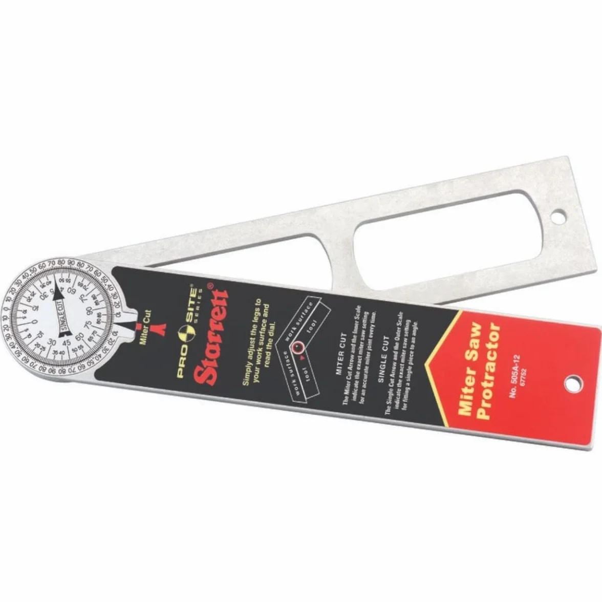 Starrett Kątownik kątowy z aluminium, 300 mm, 505A-12