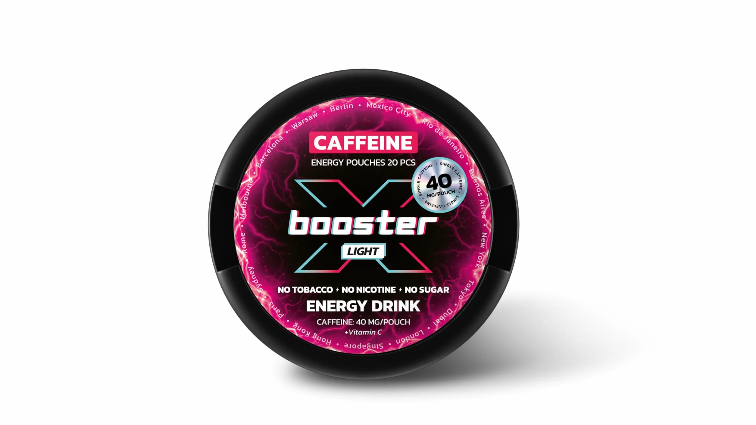 X-Booster Energy Drink Saszetki Energetyczne 40 mg Kofeina Snus Kofeinowy