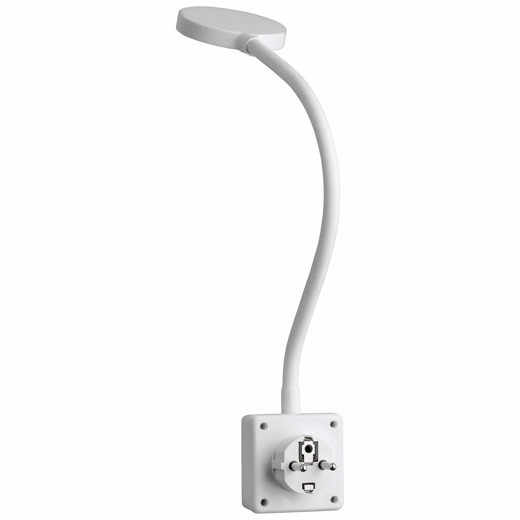 SEBSON Lampa LED do gniazdka wtykowego, ściemniana, biała, zestaw 2 sztuk, 4 W, lampa wtykowa, elastyczna neutralna biel, 4000 K, lampka do czytania, lampka nocna