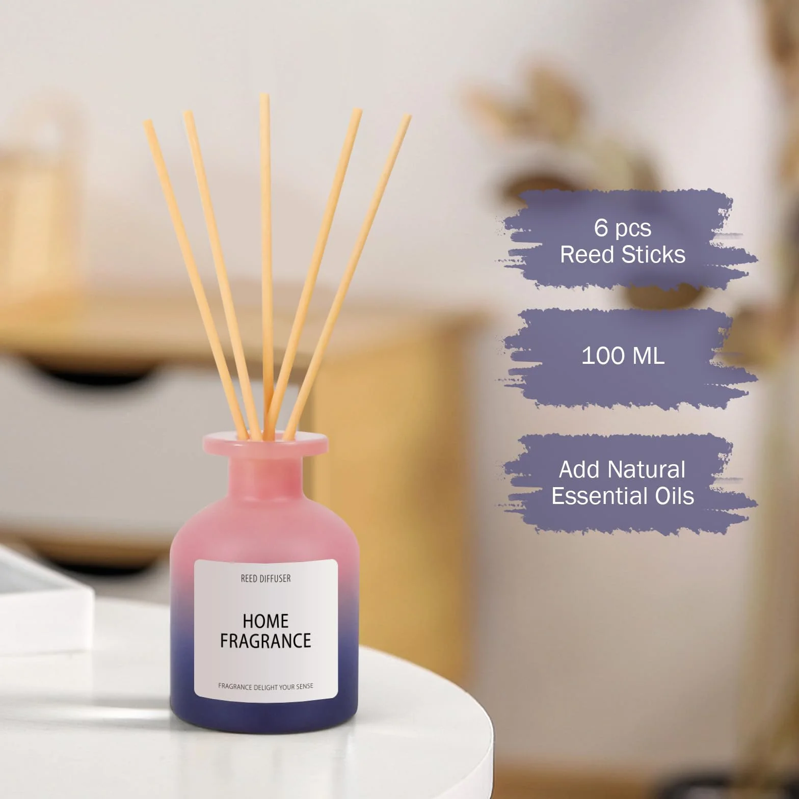 SCENTORINI Dyfuzor pokojowy 100 ml z patyczkami, odświeżacz powietrza zapachowy letniej nocy