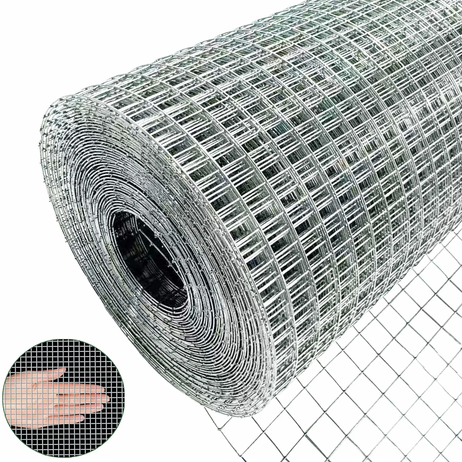 Siatka przeciw gryzonom 1m x 10m, drut wolierowy 6,3mm x 6,3mm, siatka druciana o drobnych oczkach ocynkowana, metalowa kratka jako drut do królików, 0,6mm