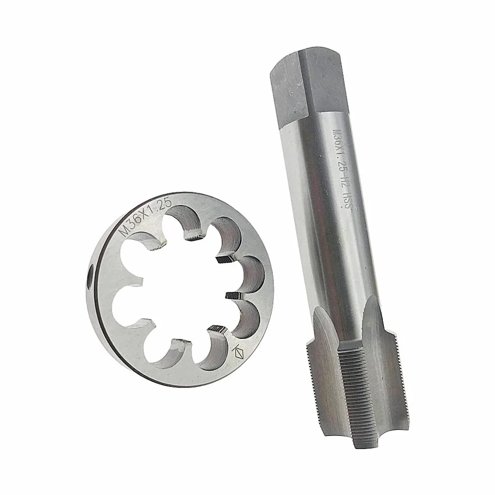 M36X1,25 mm Gwintownik i narzynka prawa prawa M36X1,25 Maszyna, zestaw gwintowników M36 X 1,25 Narzędzie do frezowania gwintów M36 X 1,25 Narzynka okrągła