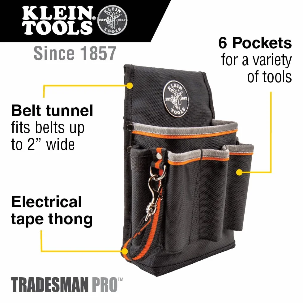 Klein Tools 5241 Tradesman Pro 6-kieszeniowa torba na narzędzia