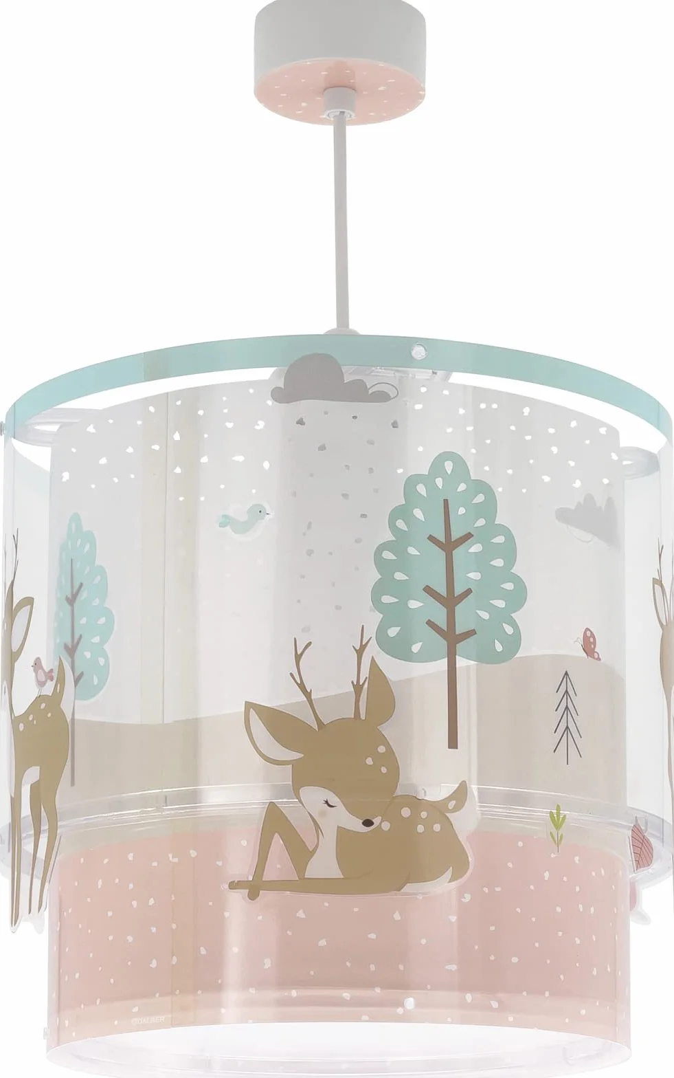 Dziecięca lampa sufitowa Dalber Loving Deer Deer Animals Różowa (61272)